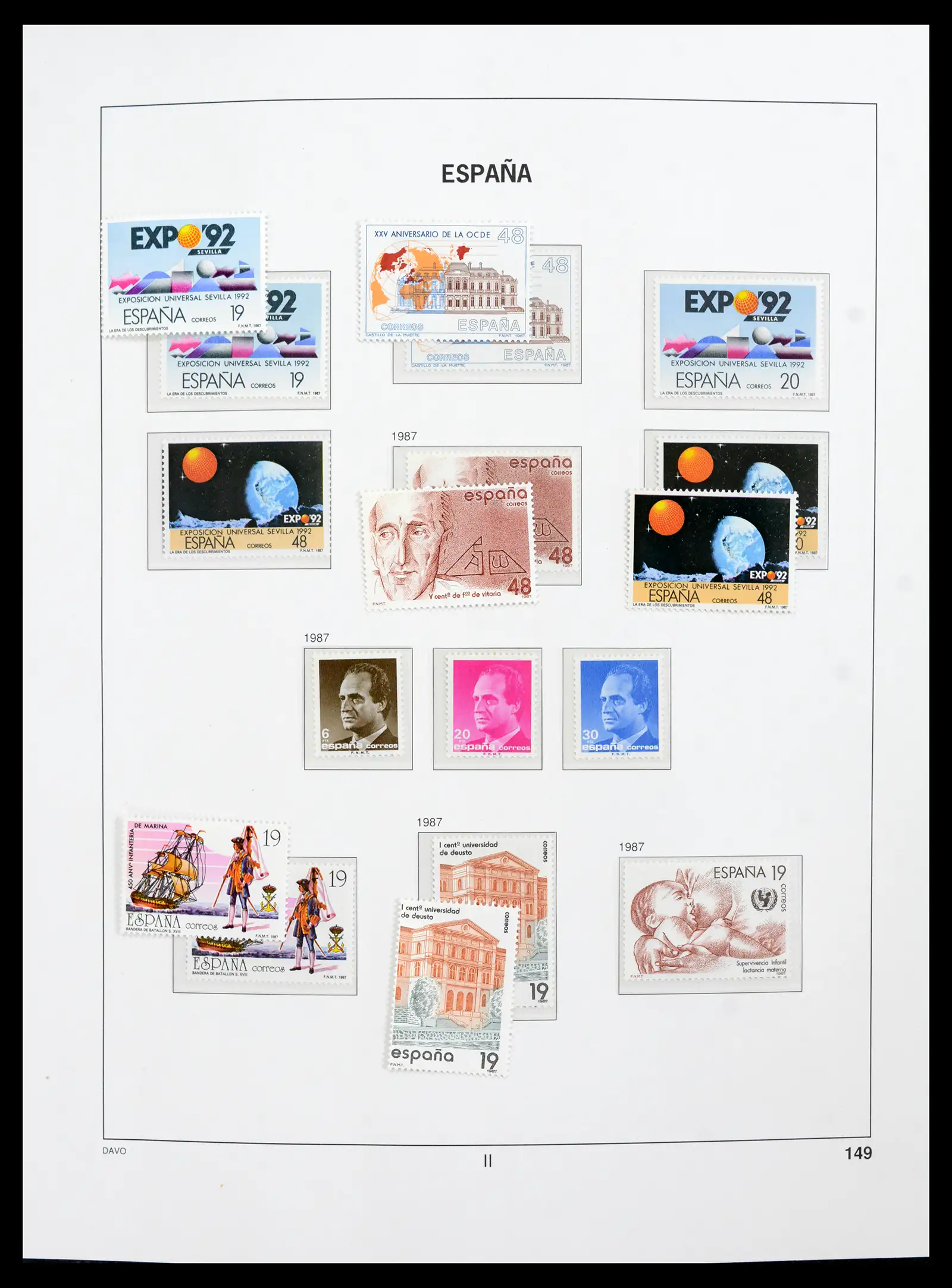 42021 0036 - Postzegelverzameling 42021 Spanje compleet 1981-2003.