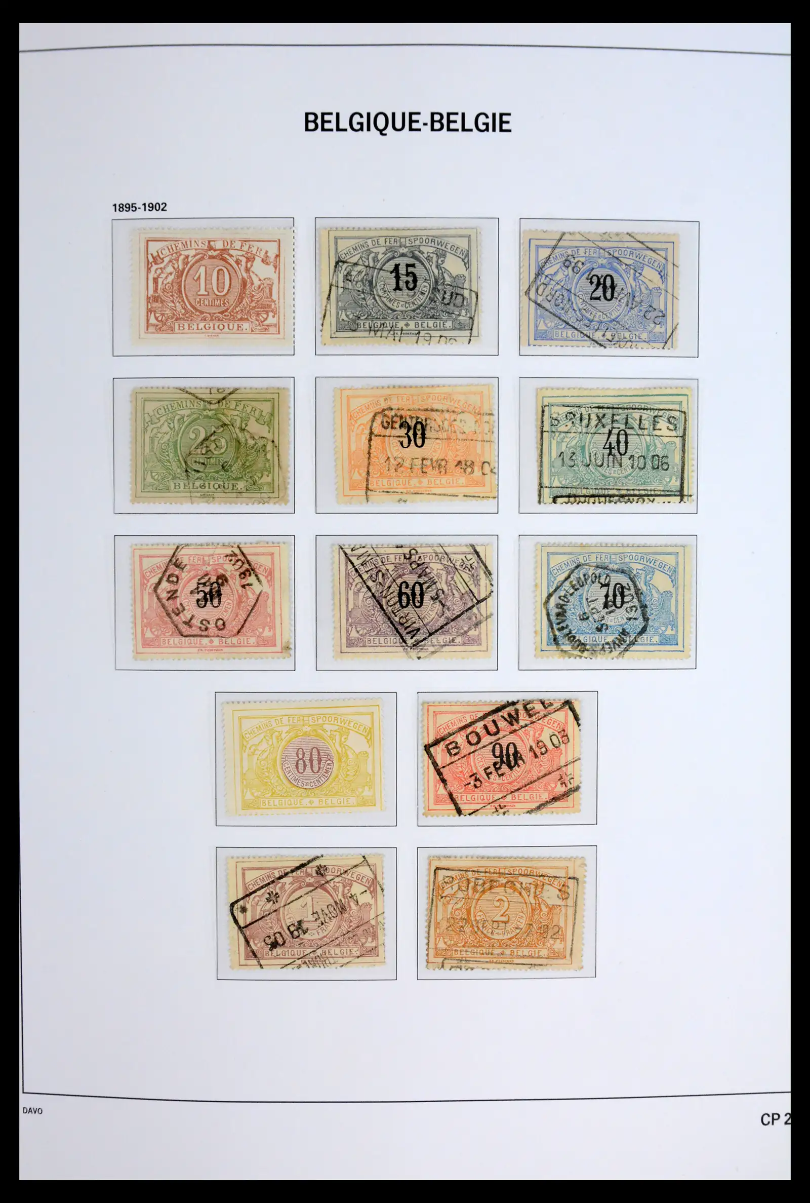 42022 0002 - Postzegelverzameling 42022 België spoorwegzegels 1879-2001.