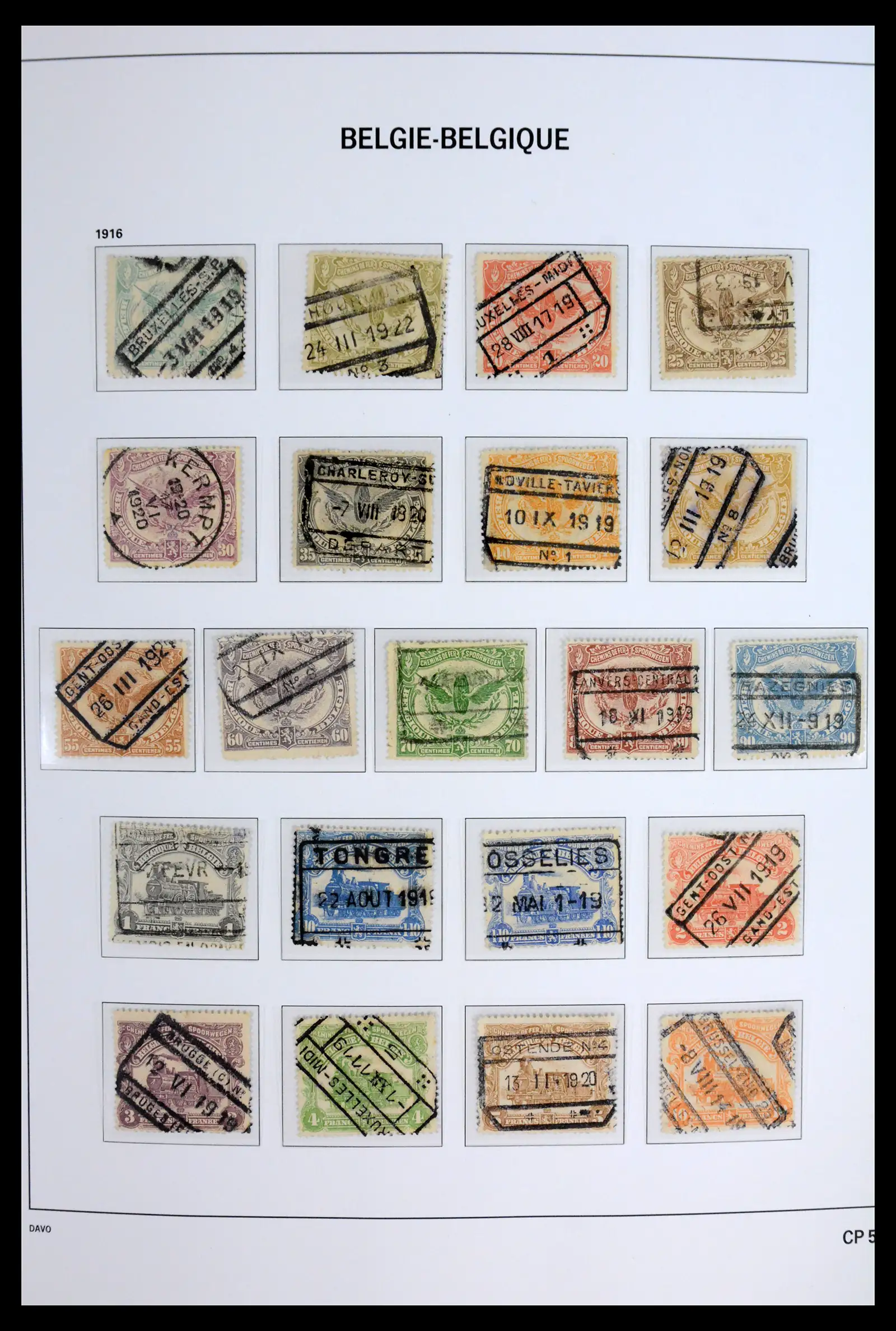 42022 0004 - Postzegelverzameling 42022 België spoorwegzegels 1879-2001.