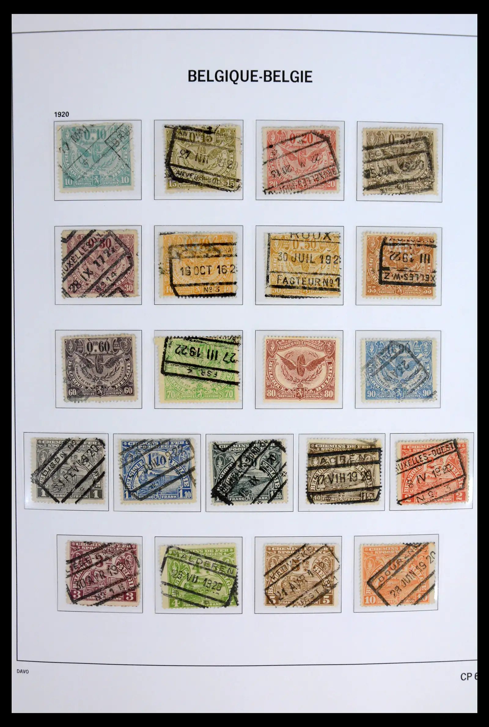 42022 0005 - Postzegelverzameling 42022 België spoorwegzegels 1879-2001.