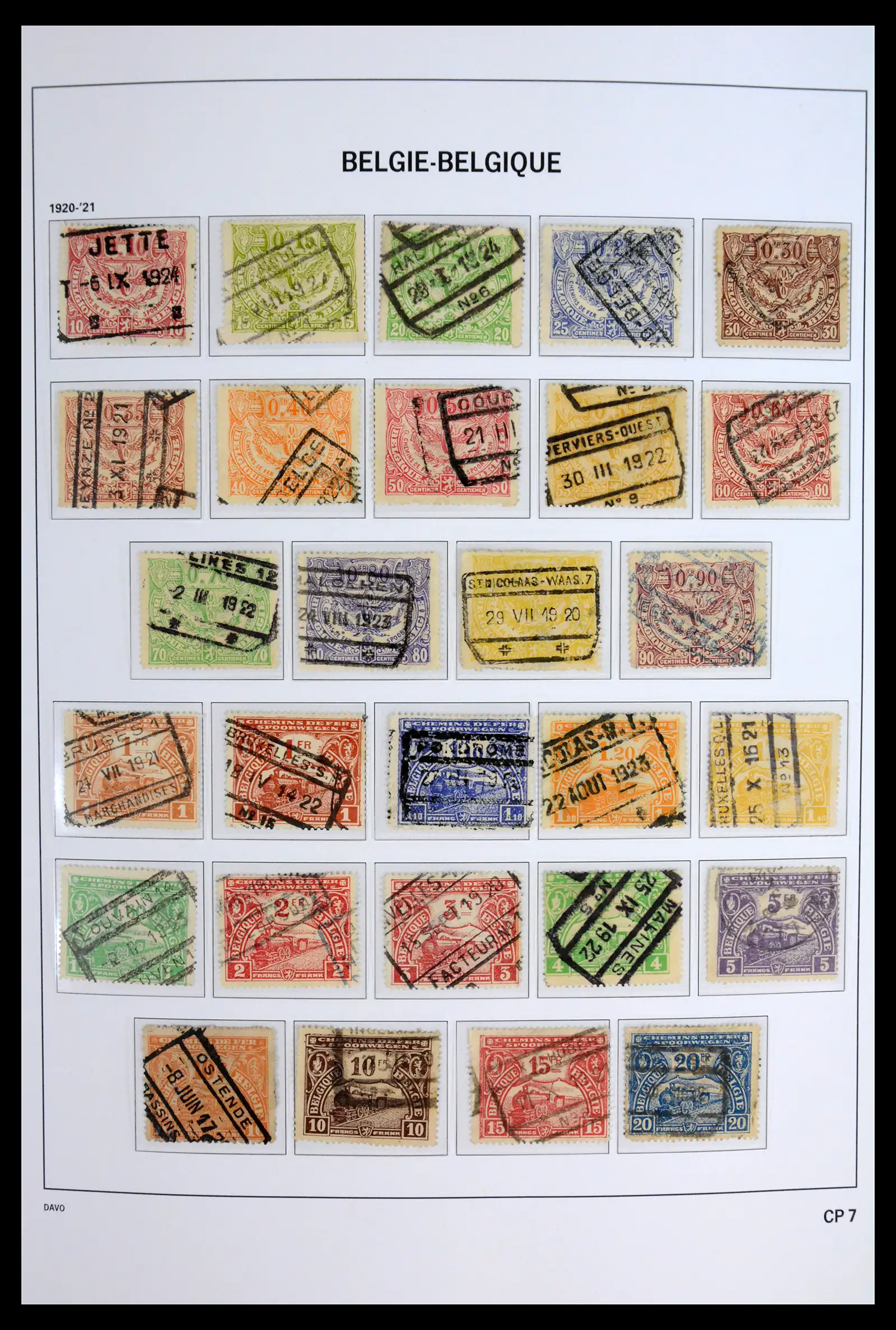 42022 0006 - Postzegelverzameling 42022 België spoorwegzegels 1879-2001.