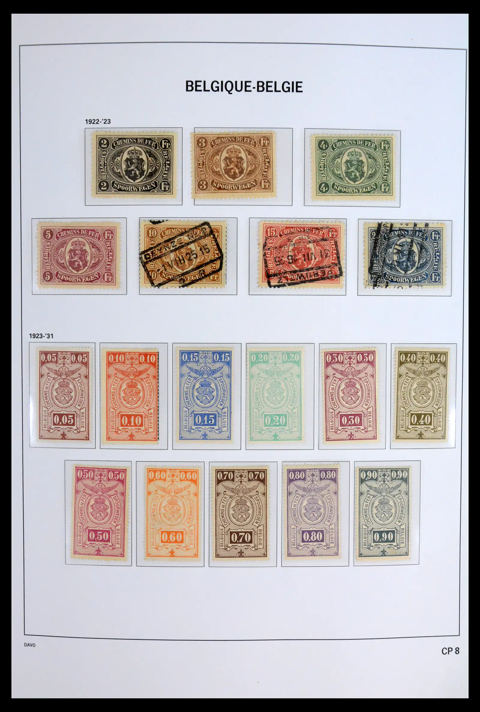 42022 0007 - Postzegelverzameling 42022 België spoorwegzegels 1879-2001.
