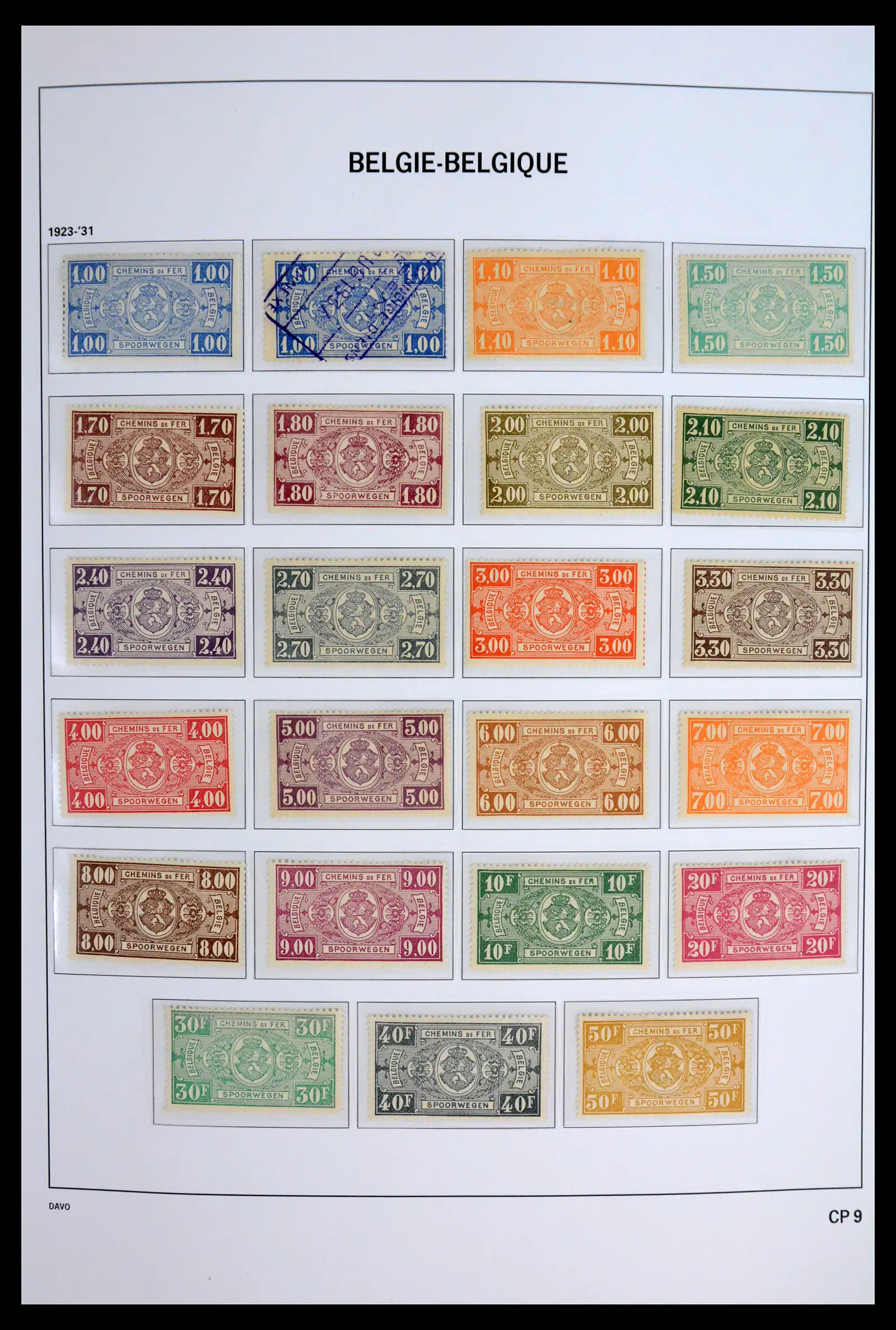 42022 0008 - Postzegelverzameling 42022 België spoorwegzegels 1879-2001.