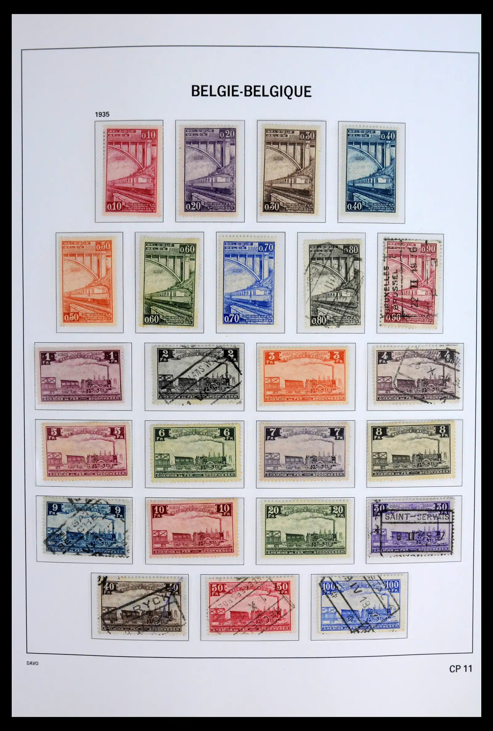 42022 0010 - Postzegelverzameling 42022 België spoorwegzegels 1879-2001.