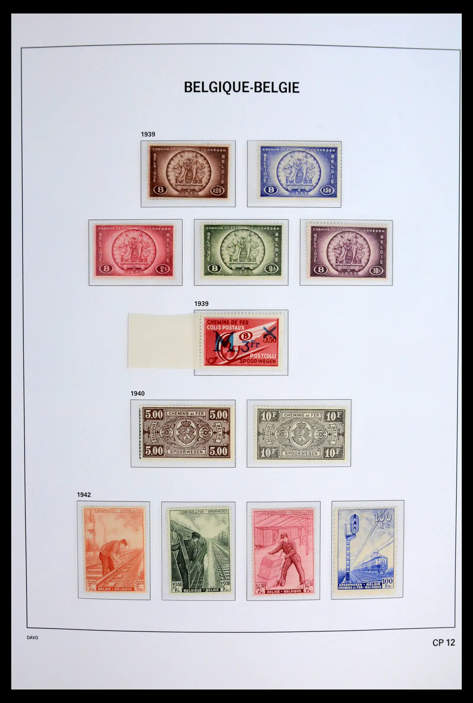 42022 0011 - Postzegelverzameling 42022 België spoorwegzegels 1879-2001.