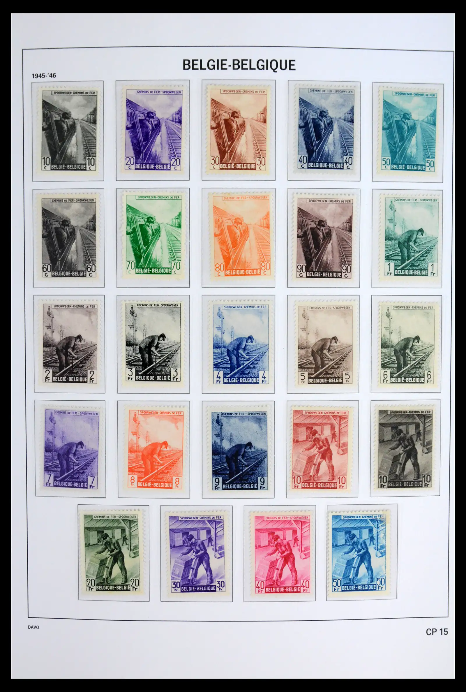 42022 0014 - Postzegelverzameling 42022 België spoorwegzegels 1879-2001.
