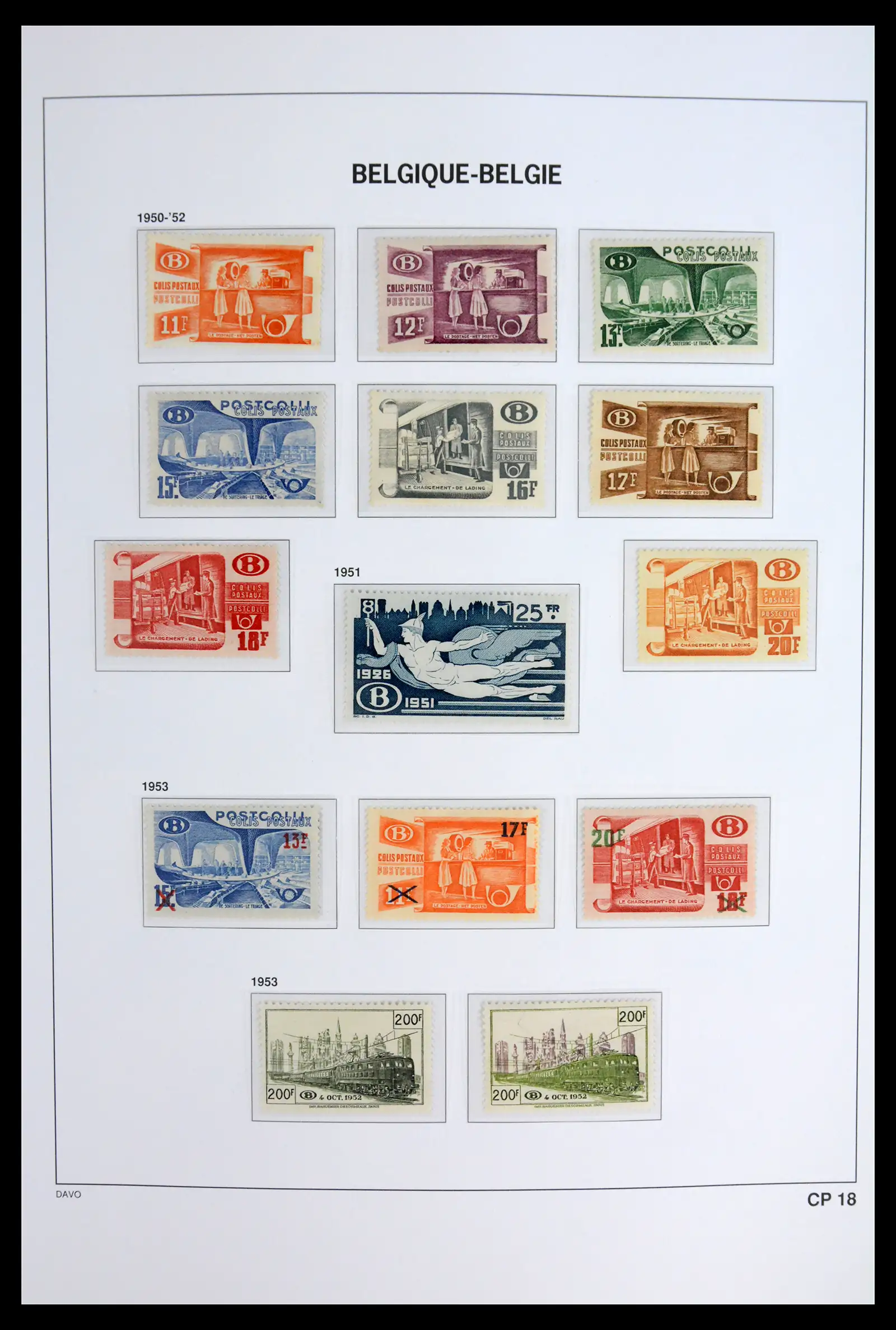 42022 0017 - Postzegelverzameling 42022 België spoorwegzegels 1879-2001.