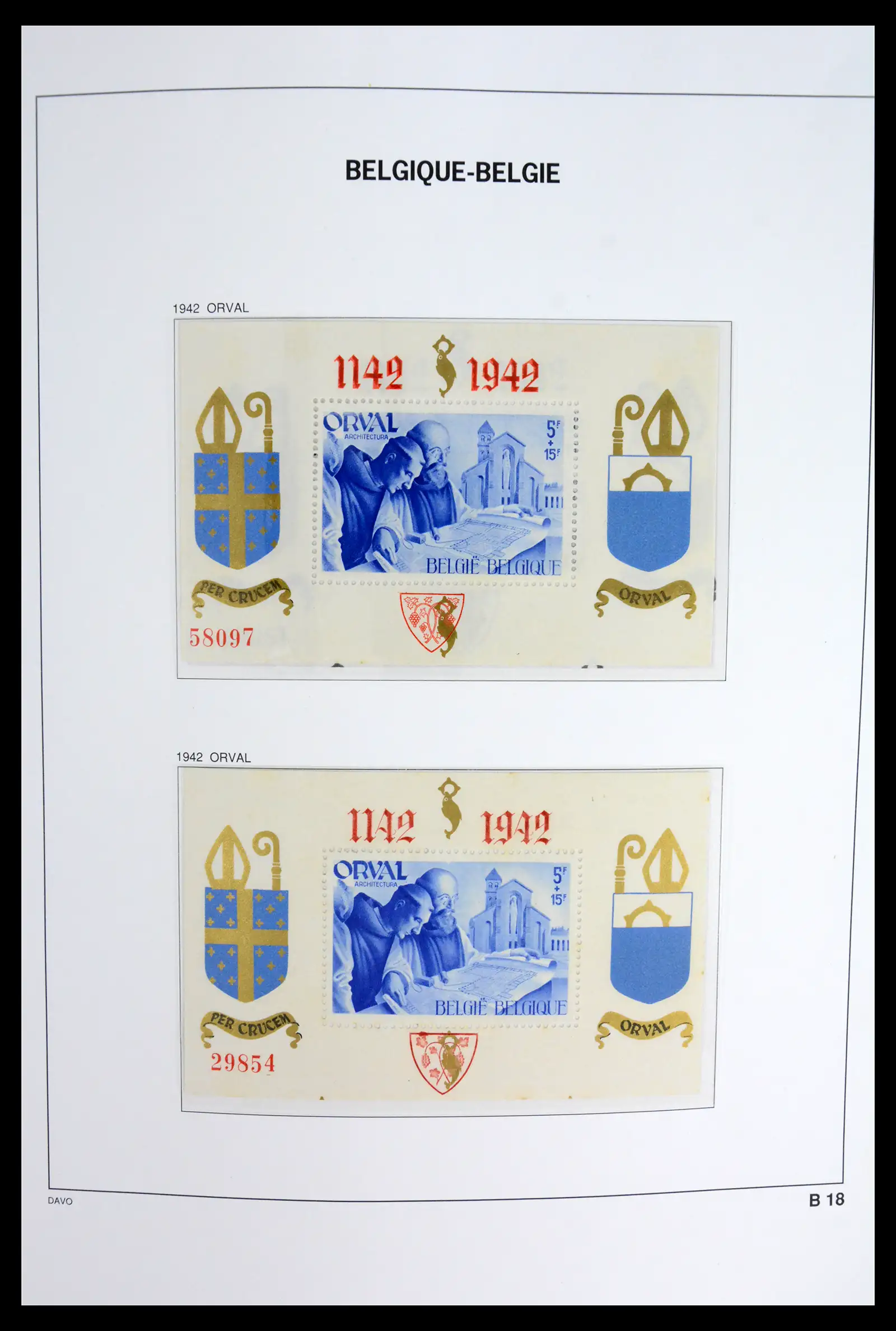 42023 0024 - Postzegelverzameling 42023 België blokken compleet 1924-2007.