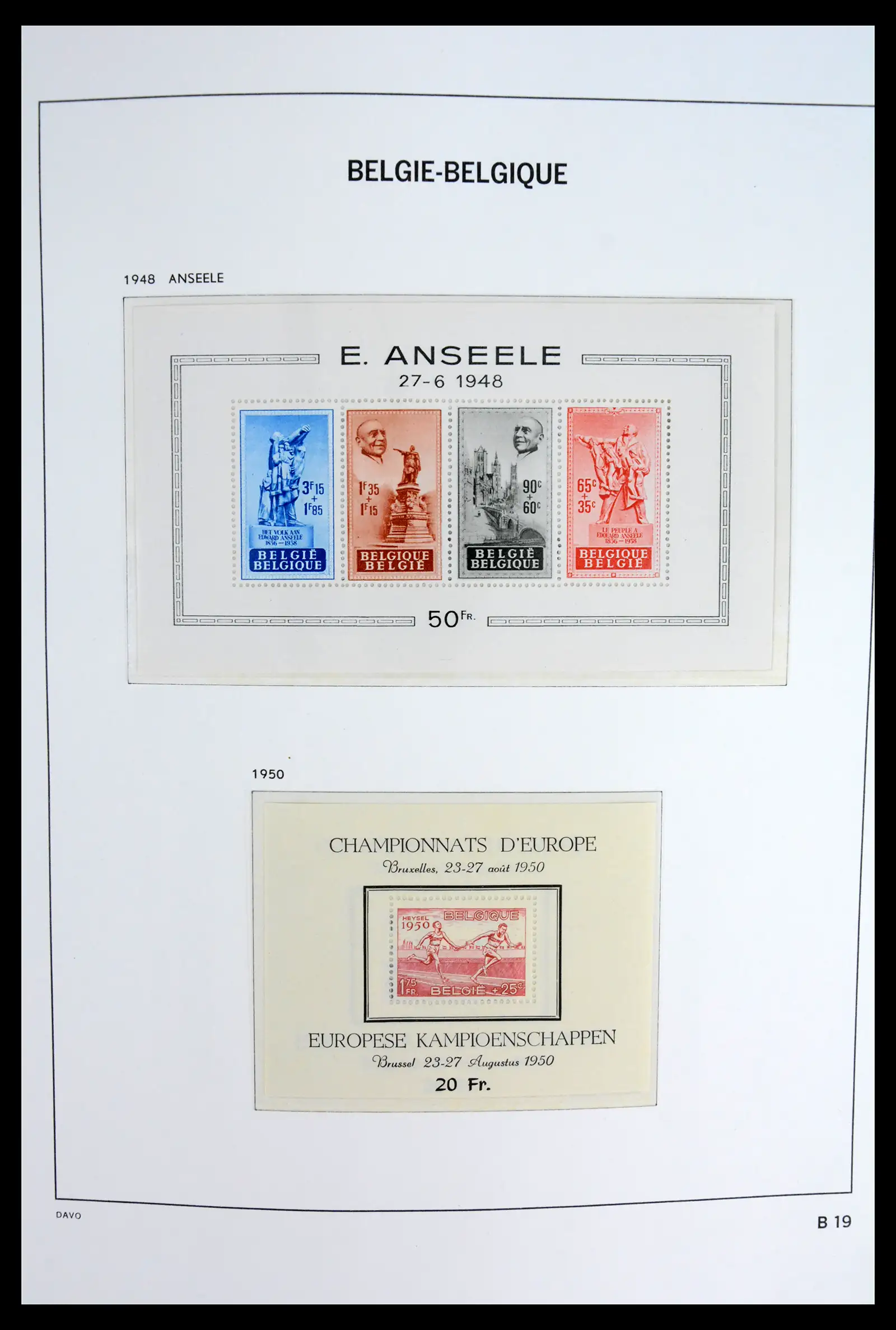 42023 0026 - Postzegelverzameling 42023 België blokken compleet 1924-2007.