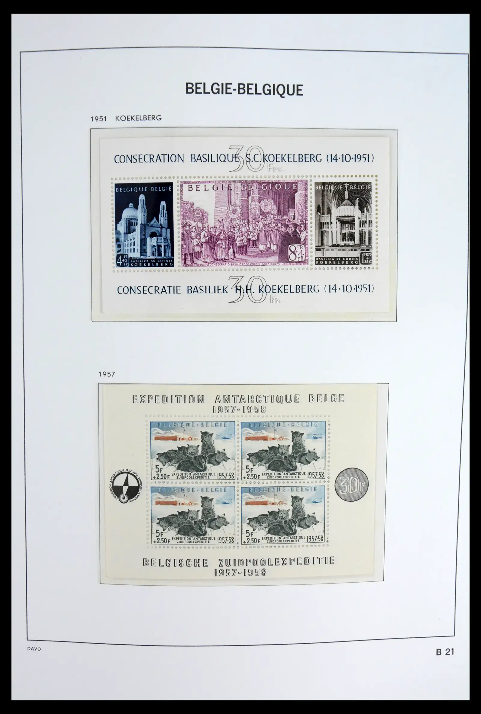 42023 0028 - Postzegelverzameling 42023 België blokken compleet 1924-2007.