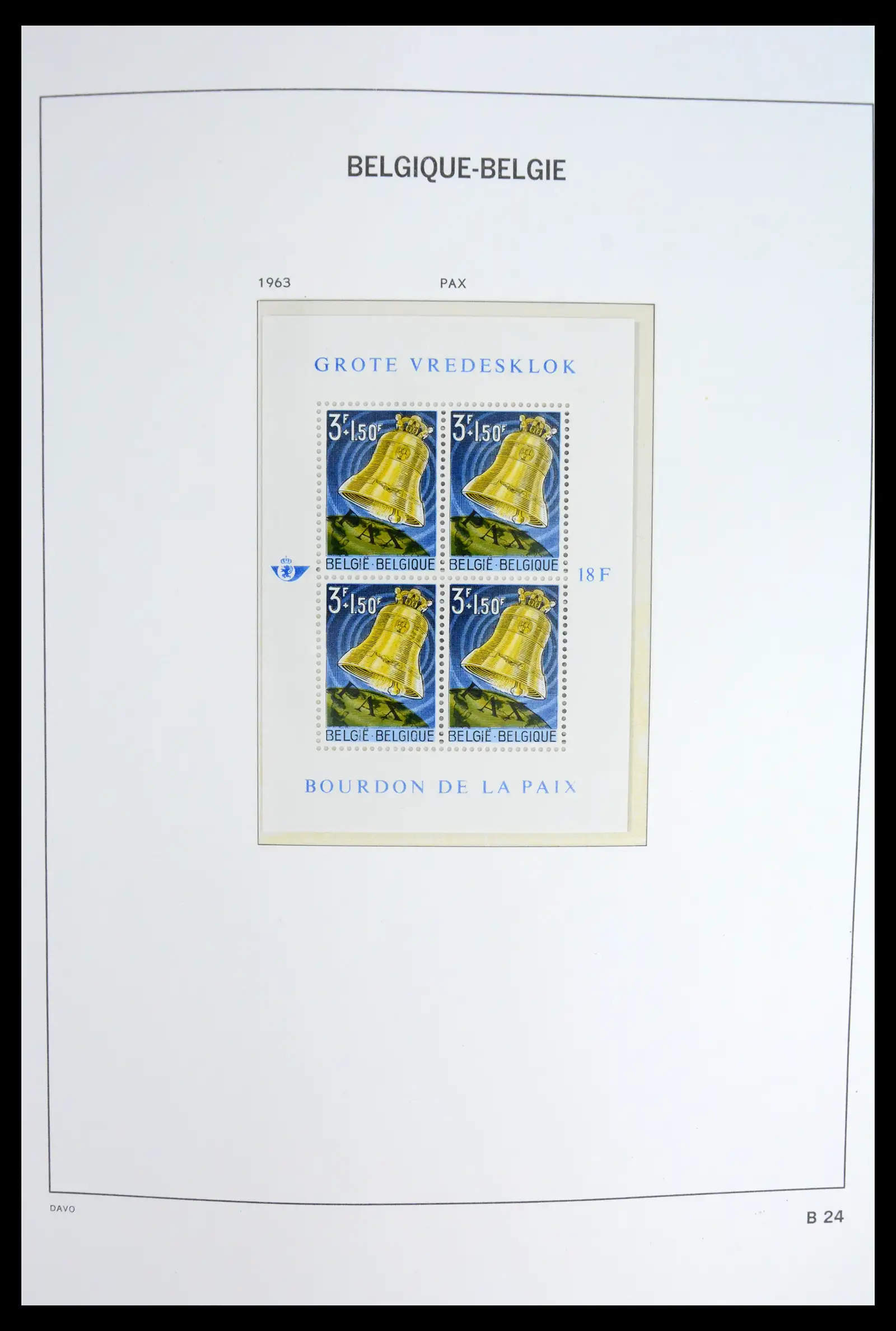 42023 0031 - Postzegelverzameling 42023 België blokken compleet 1924-2007.