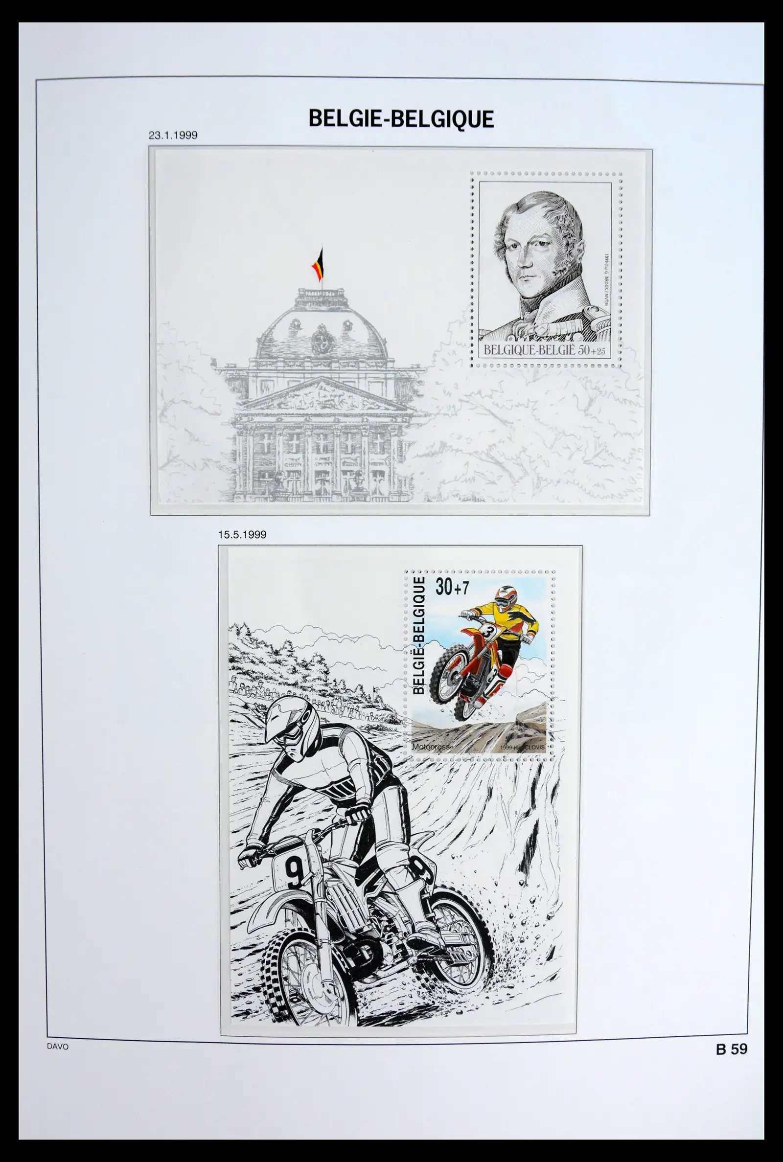 42023 0066 - Postzegelverzameling 42023 België blokken compleet 1924-2007.