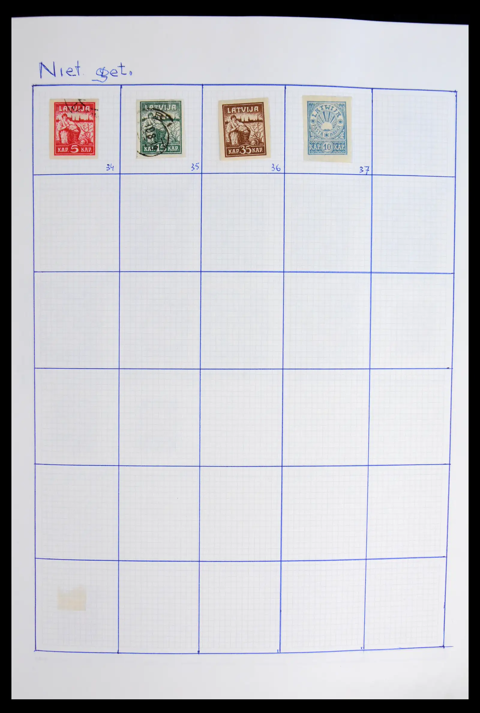 42024 0004 - Postzegelverzameling 42024 Letland 1918-2007.