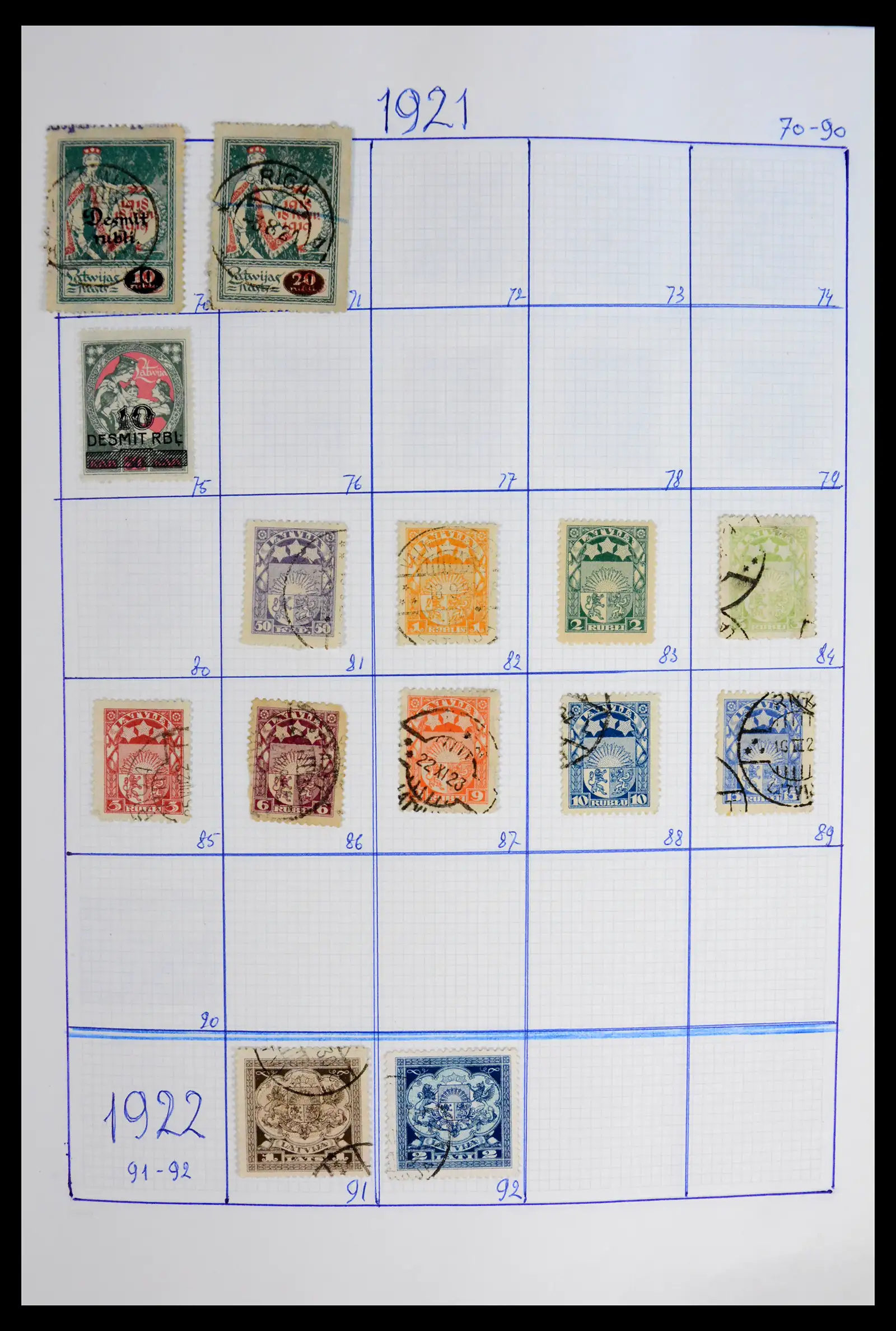 42024 0007 - Postzegelverzameling 42024 Letland 1918-2007.
