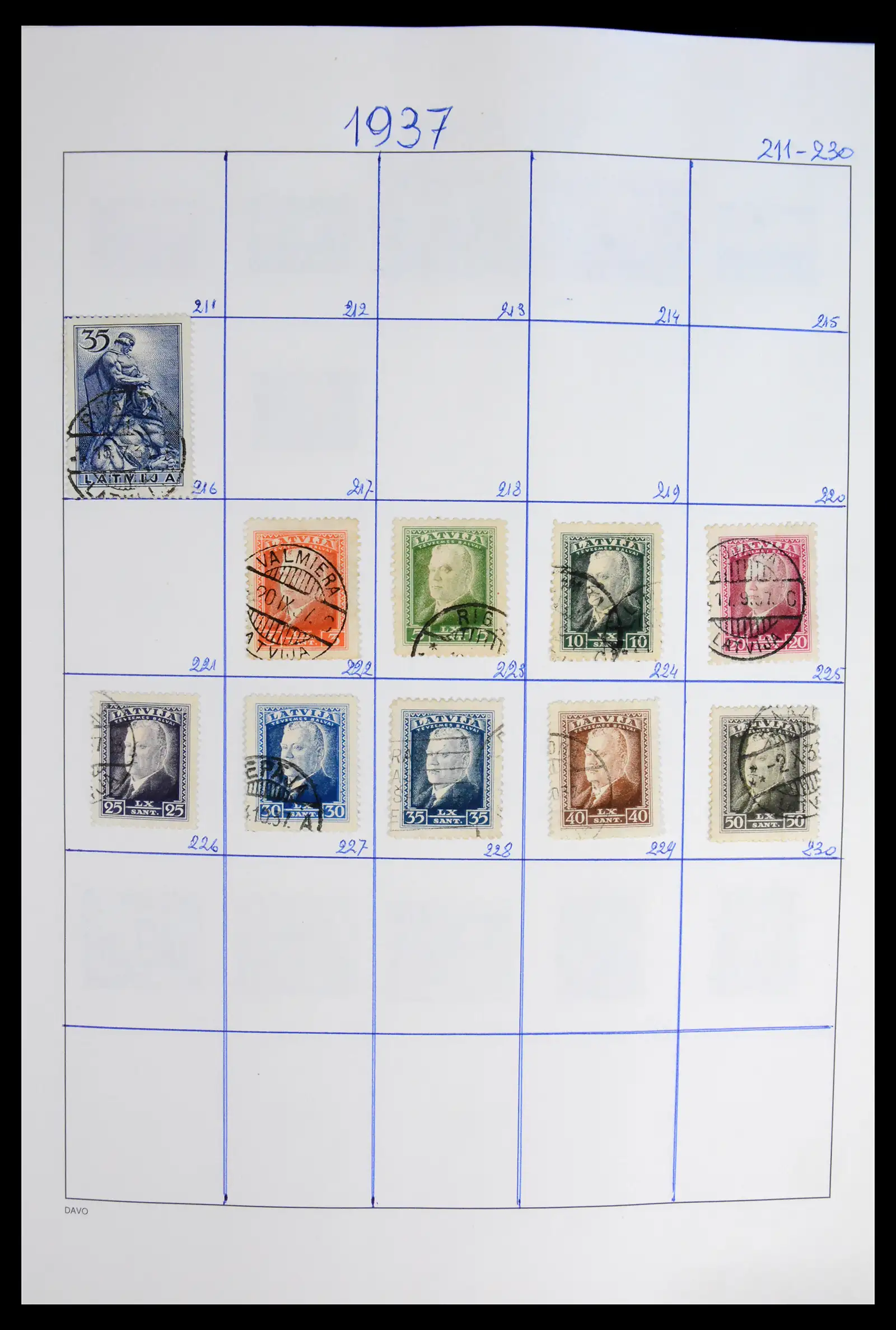 42024 0015 - Postzegelverzameling 42024 Letland 1918-2007.
