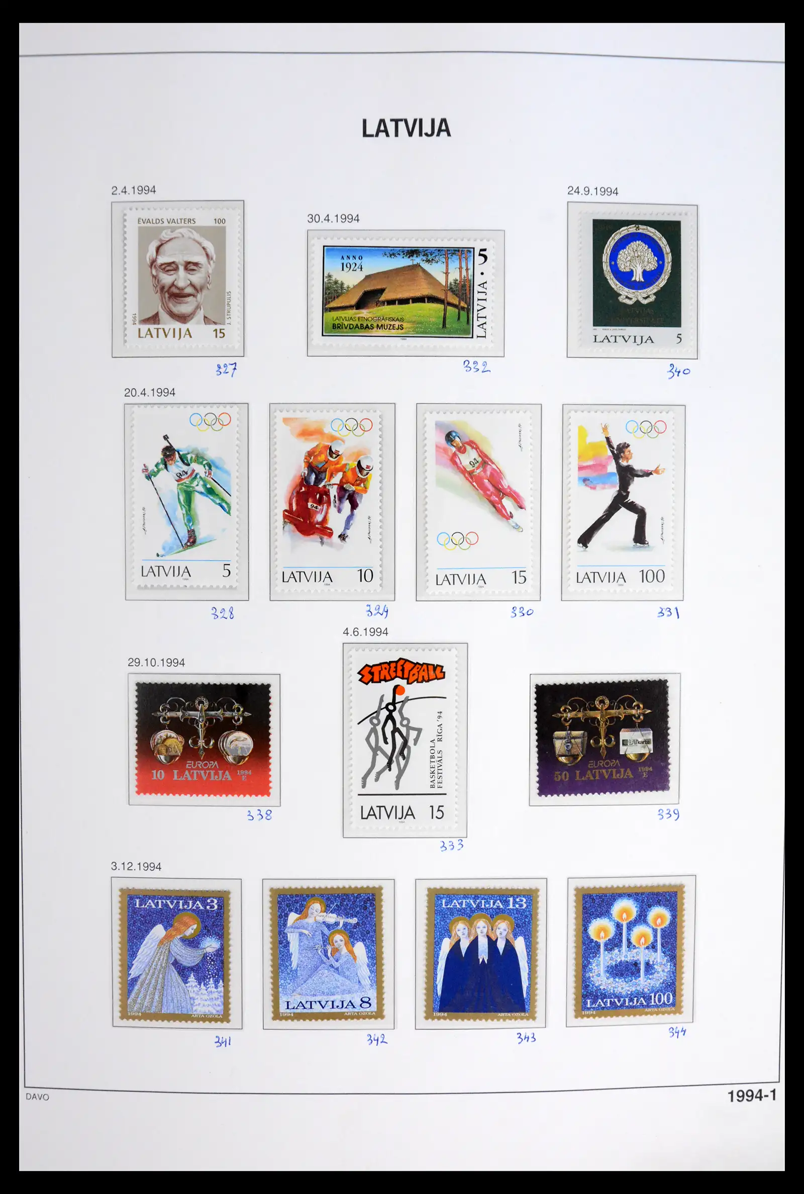 42024 0029 - Postzegelverzameling 42024 Letland 1918-2007.