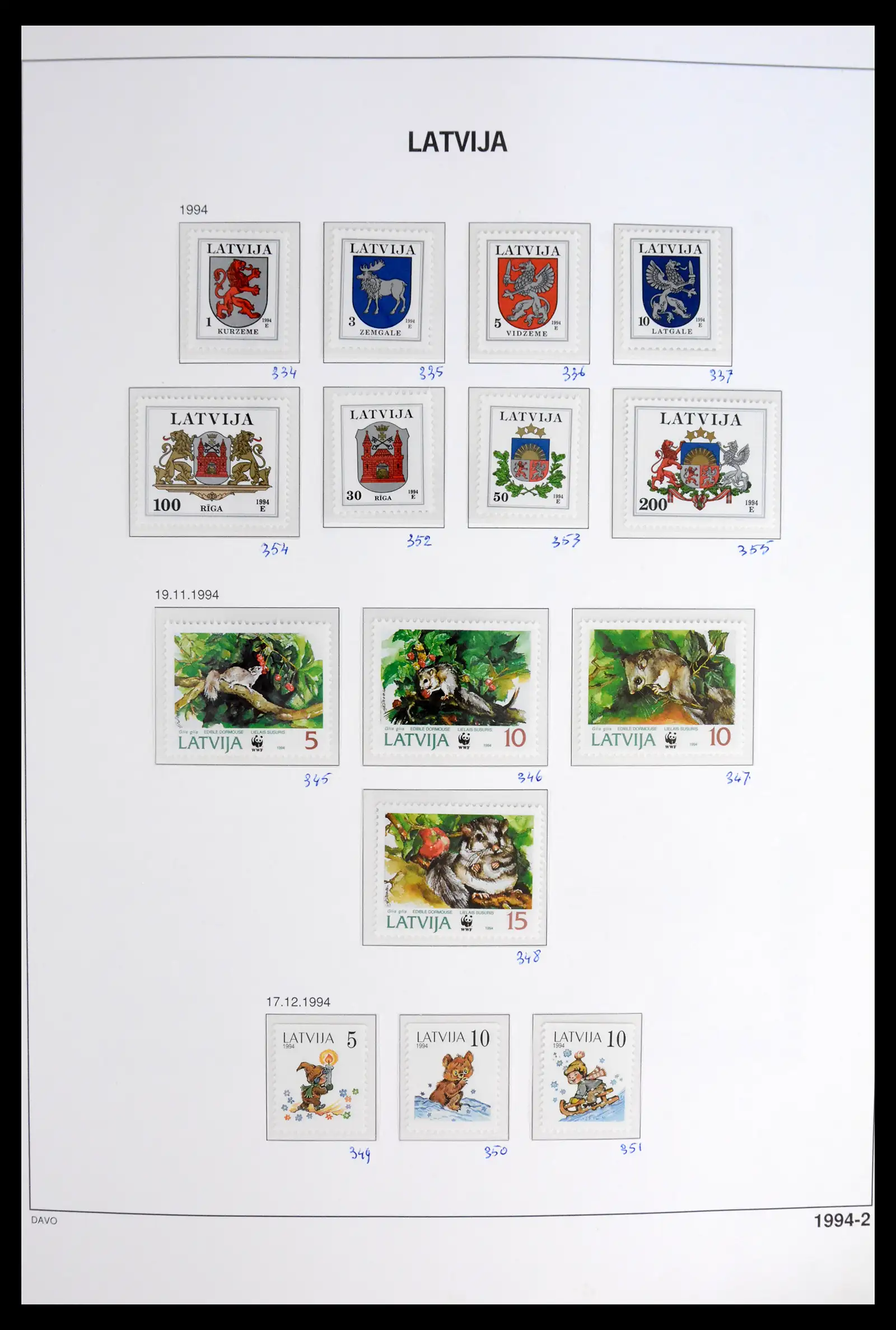 42024 0030 - Postzegelverzameling 42024 Letland 1918-2007.