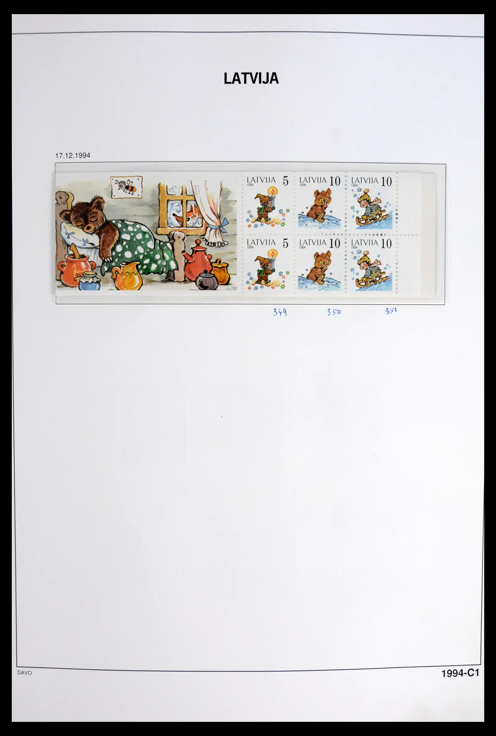 42024 0032 - Postzegelverzameling 42024 Letland 1918-2007.