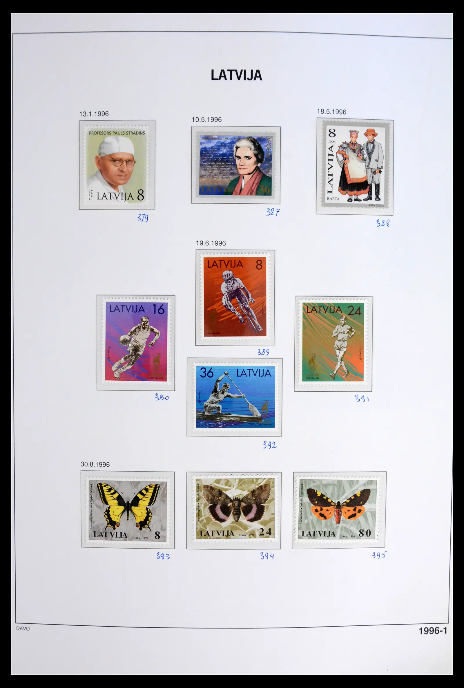 42024 0037 - Postzegelverzameling 42024 Letland 1918-2007.