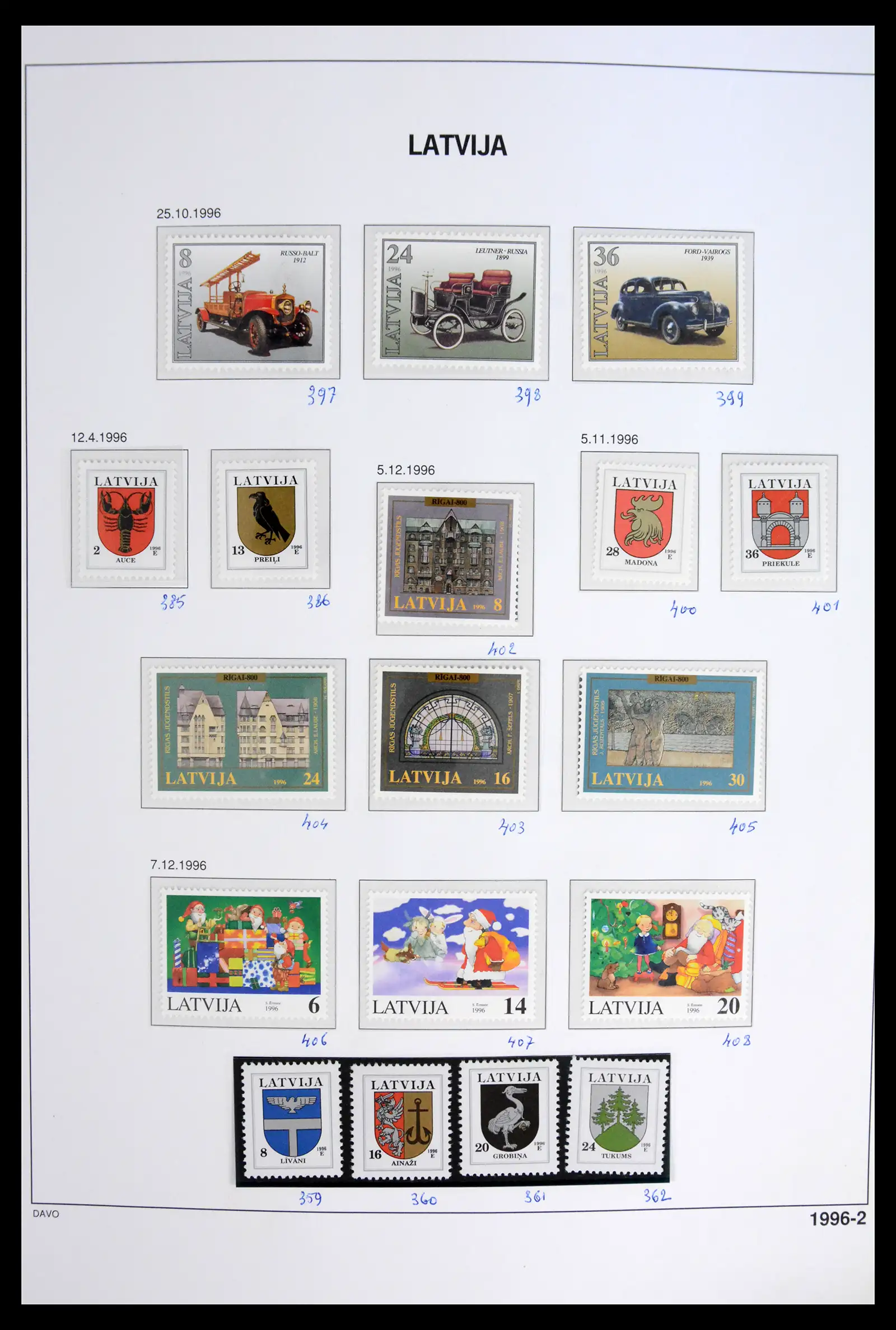 42024 0038 - Postzegelverzameling 42024 Letland 1918-2007.