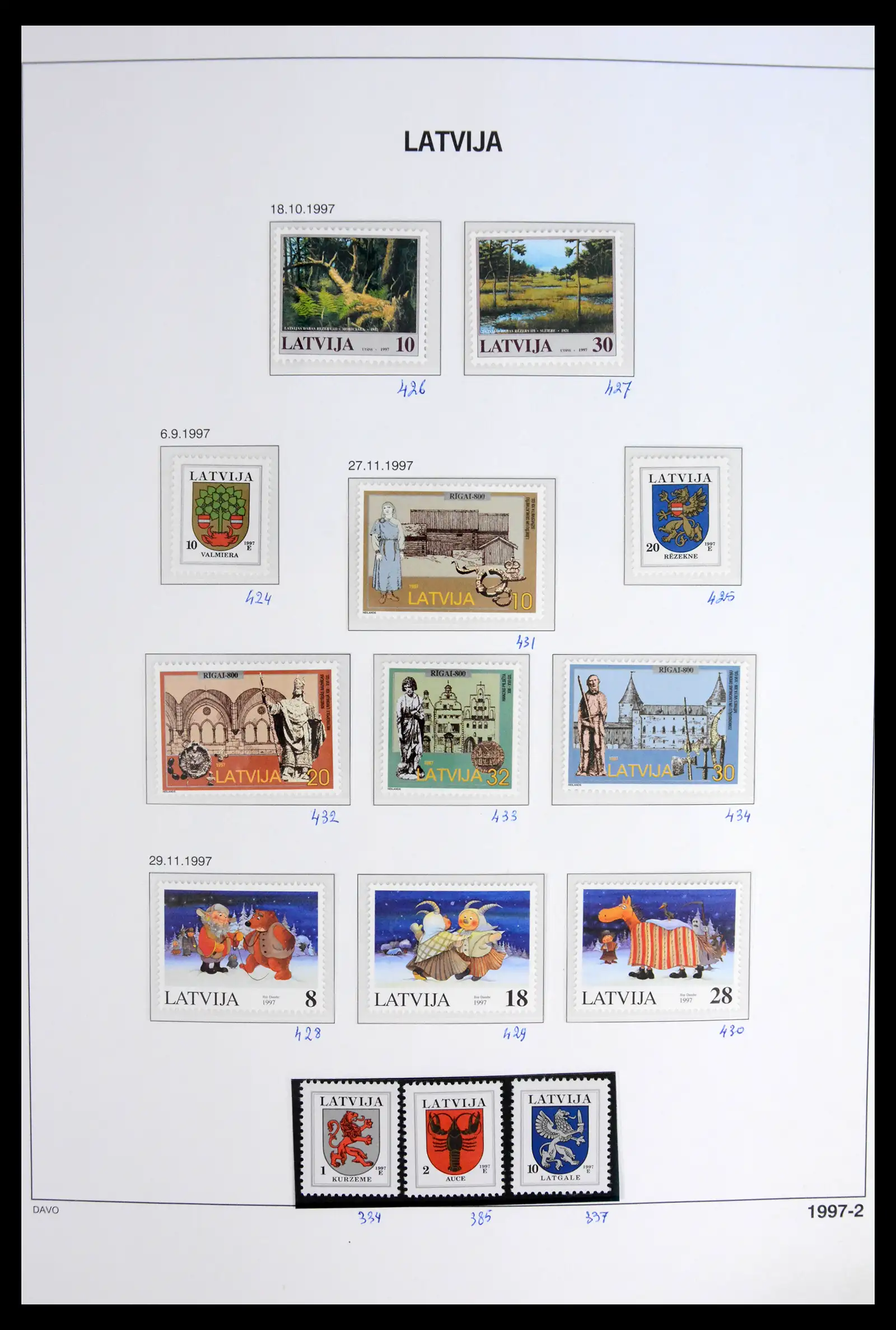 42024 0043 - Postzegelverzameling 42024 Letland 1918-2007.