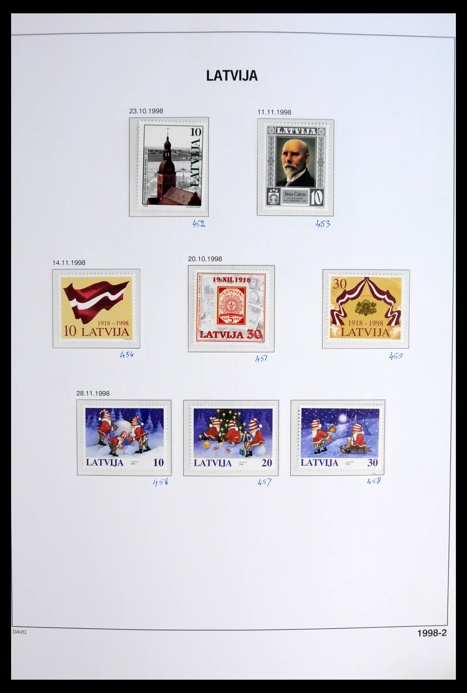 42024 0046 - Postzegelverzameling 42024 Letland 1918-2007.
