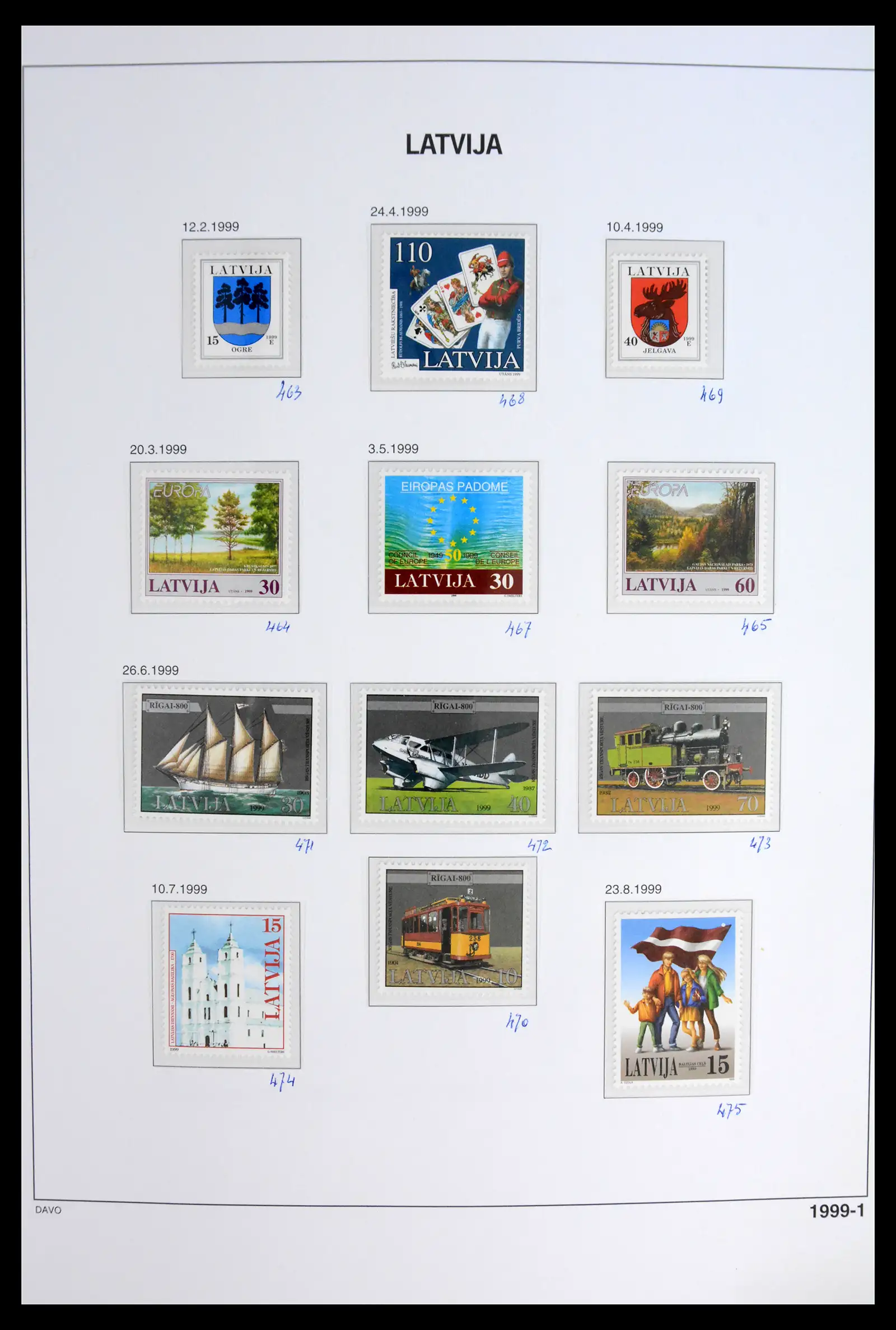 42024 0048 - Postzegelverzameling 42024 Letland 1918-2007.