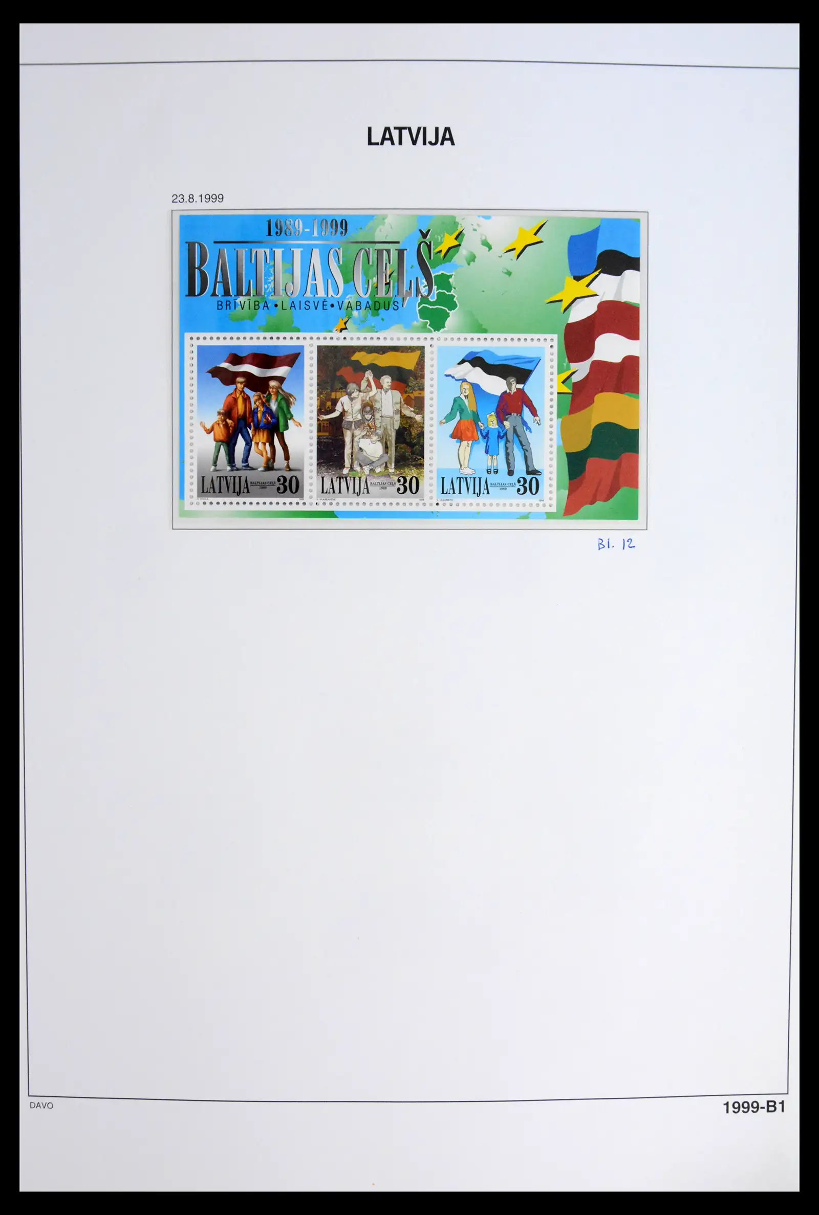 42024 0050 - Postzegelverzameling 42024 Letland 1918-2007.