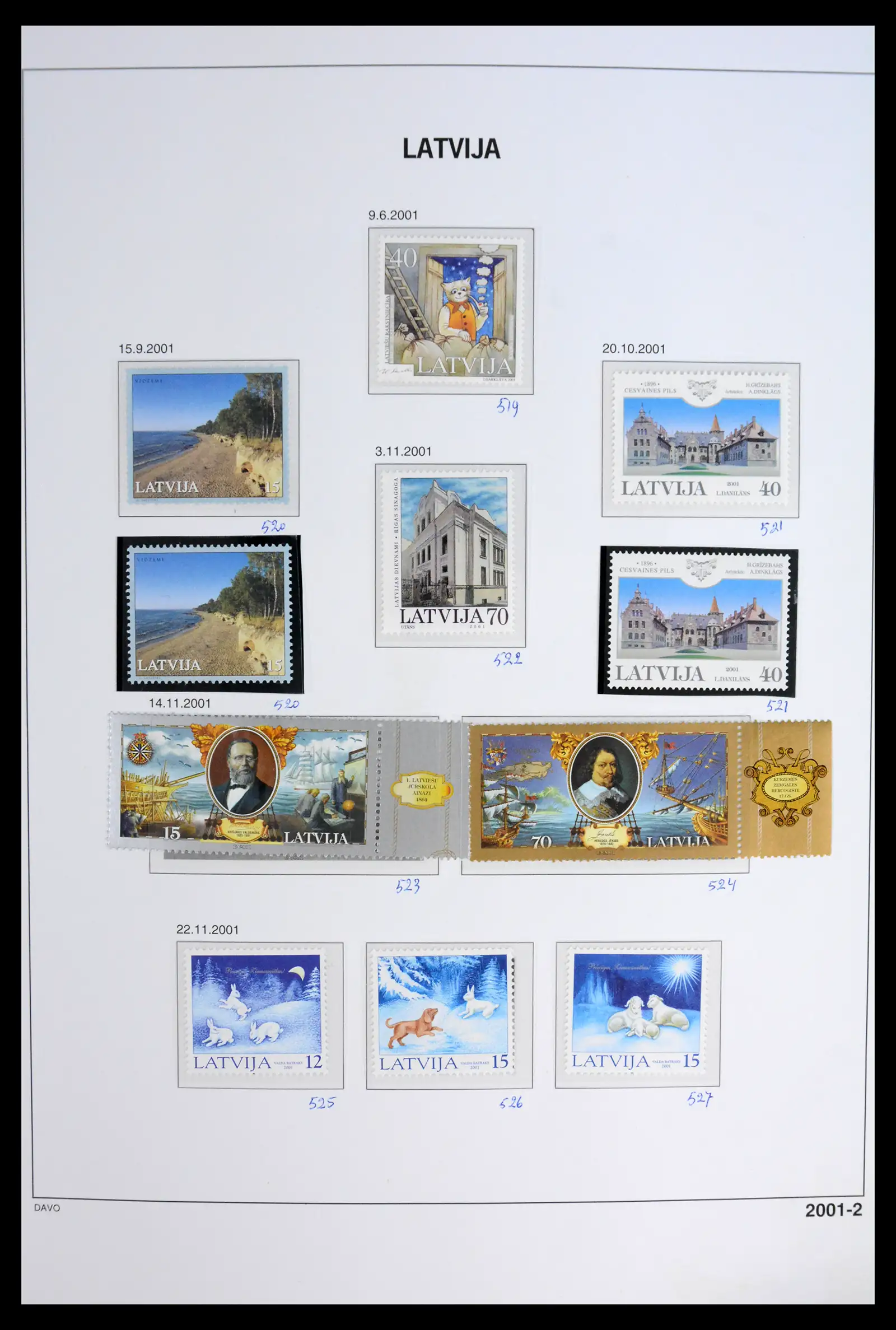 42024 0055 - Postzegelverzameling 42024 Letland 1918-2007.