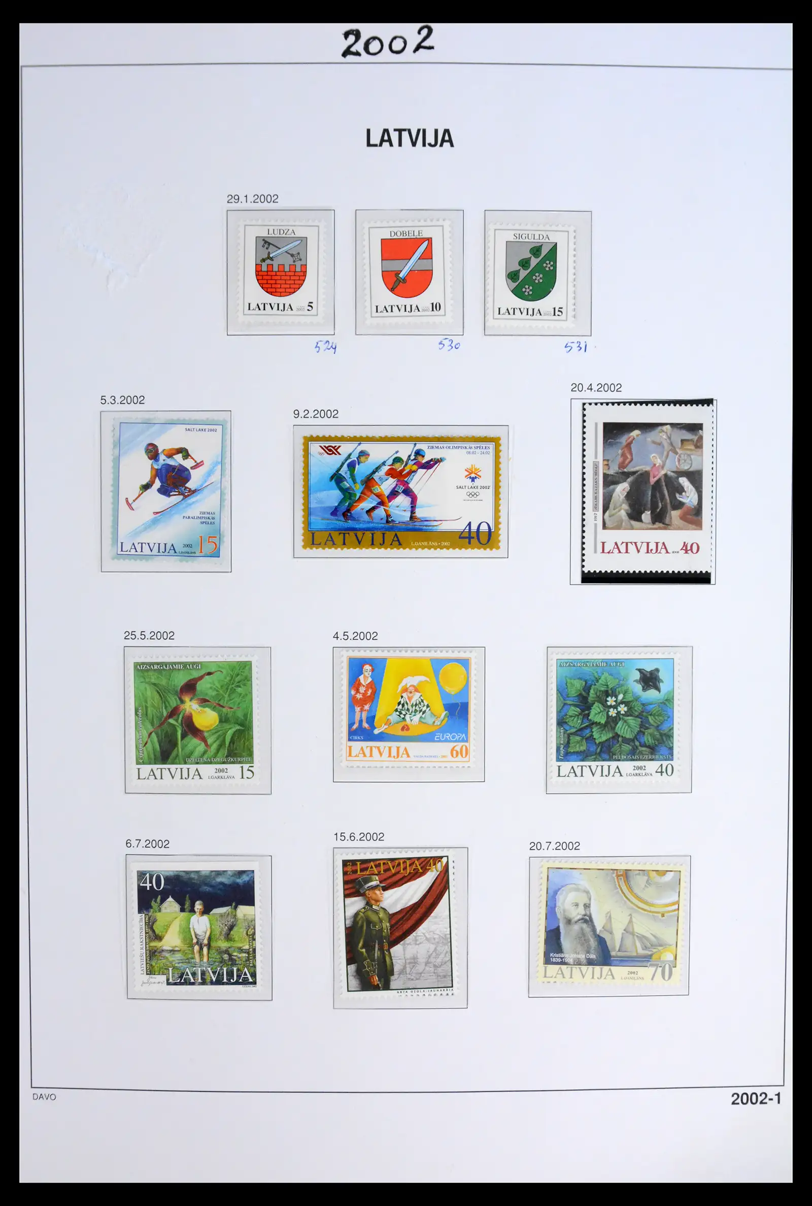42024 0057 - Postzegelverzameling 42024 Letland 1918-2007.