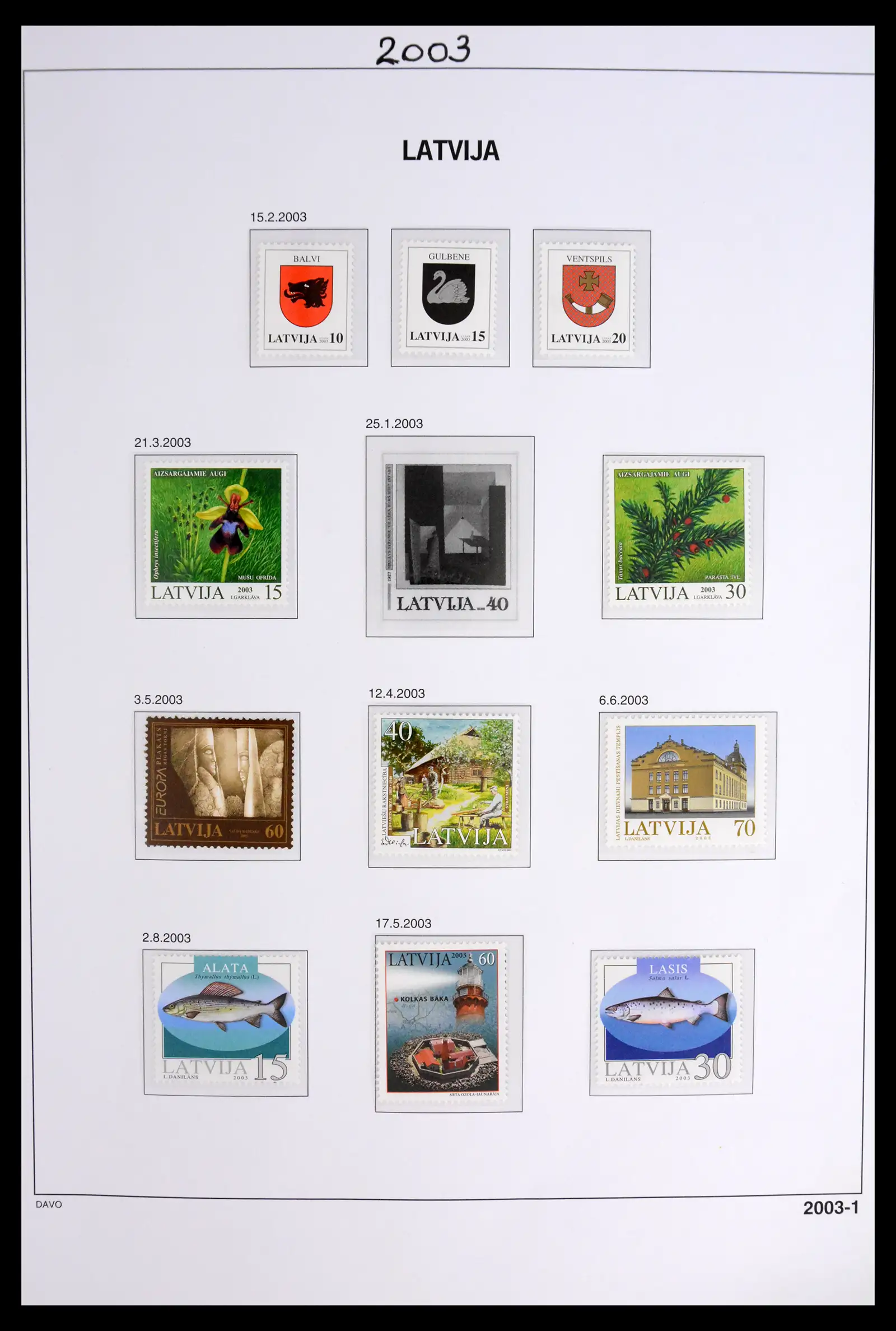42024 0061 - Postzegelverzameling 42024 Letland 1918-2007.