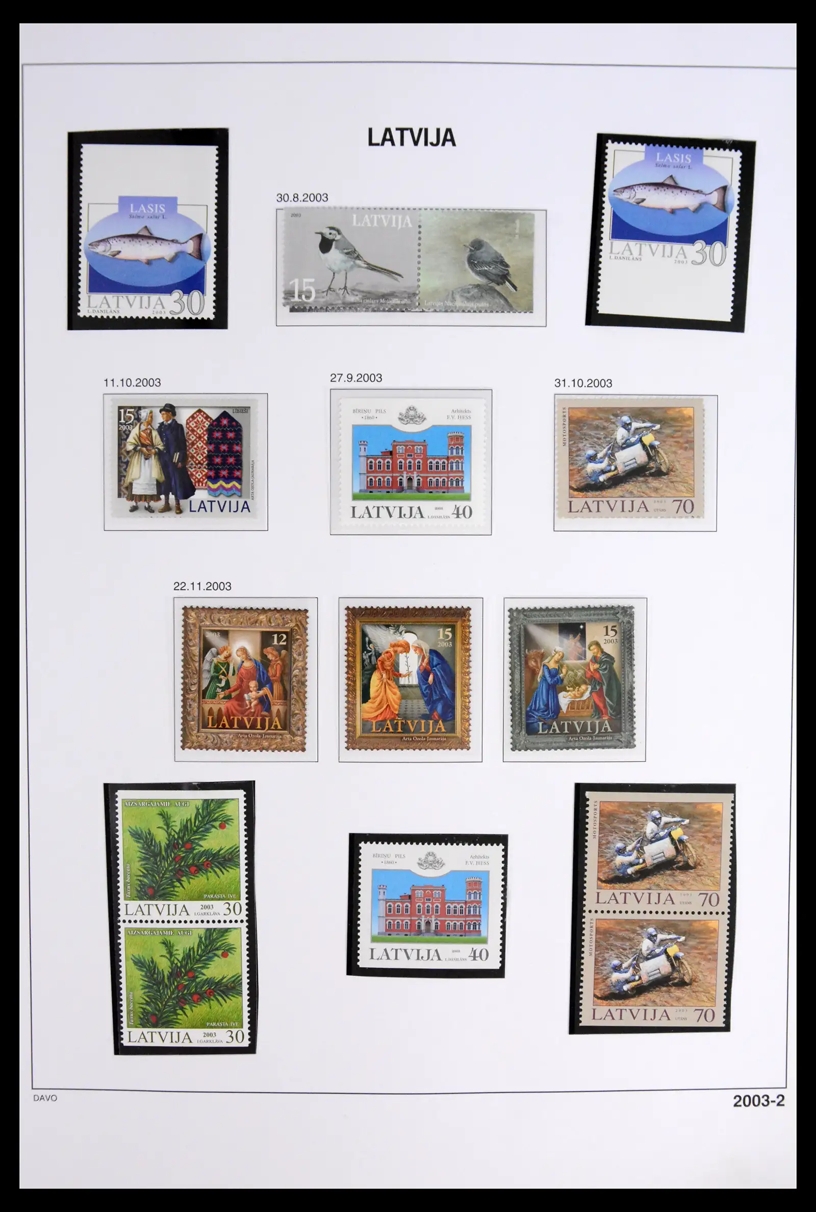 42024 0062 - Postzegelverzameling 42024 Letland 1918-2007.