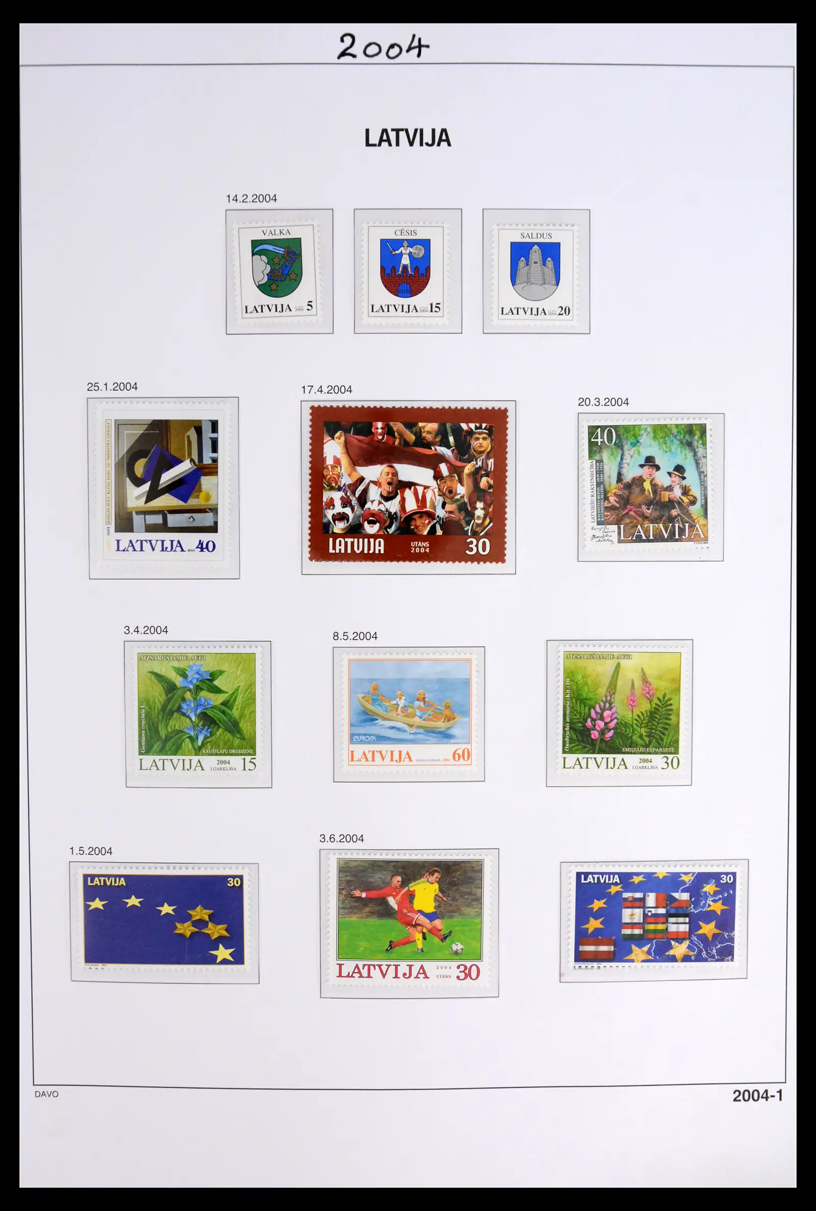 42024 0064 - Postzegelverzameling 42024 Letland 1918-2007.