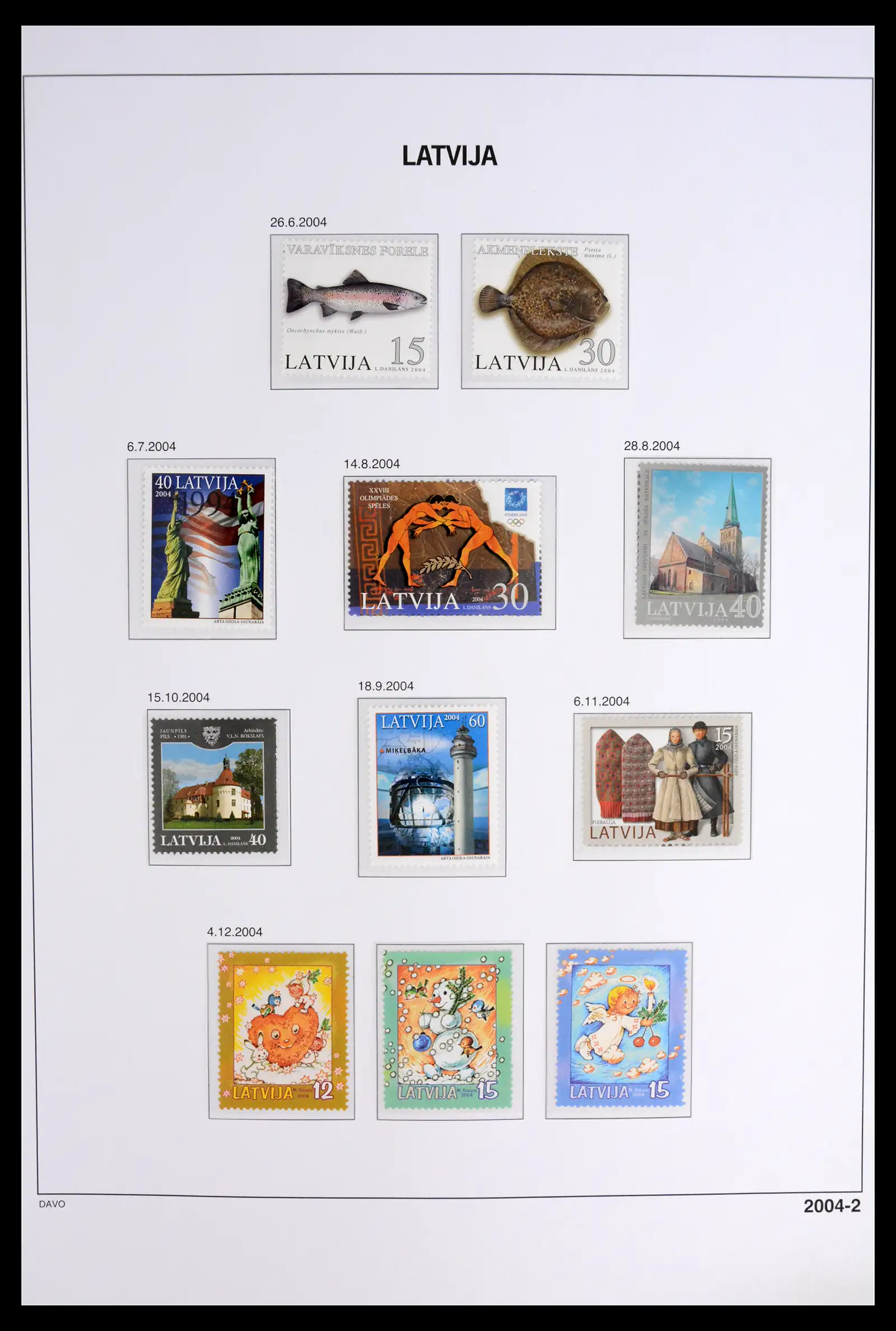 42024 0065 - Postzegelverzameling 42024 Letland 1918-2007.
