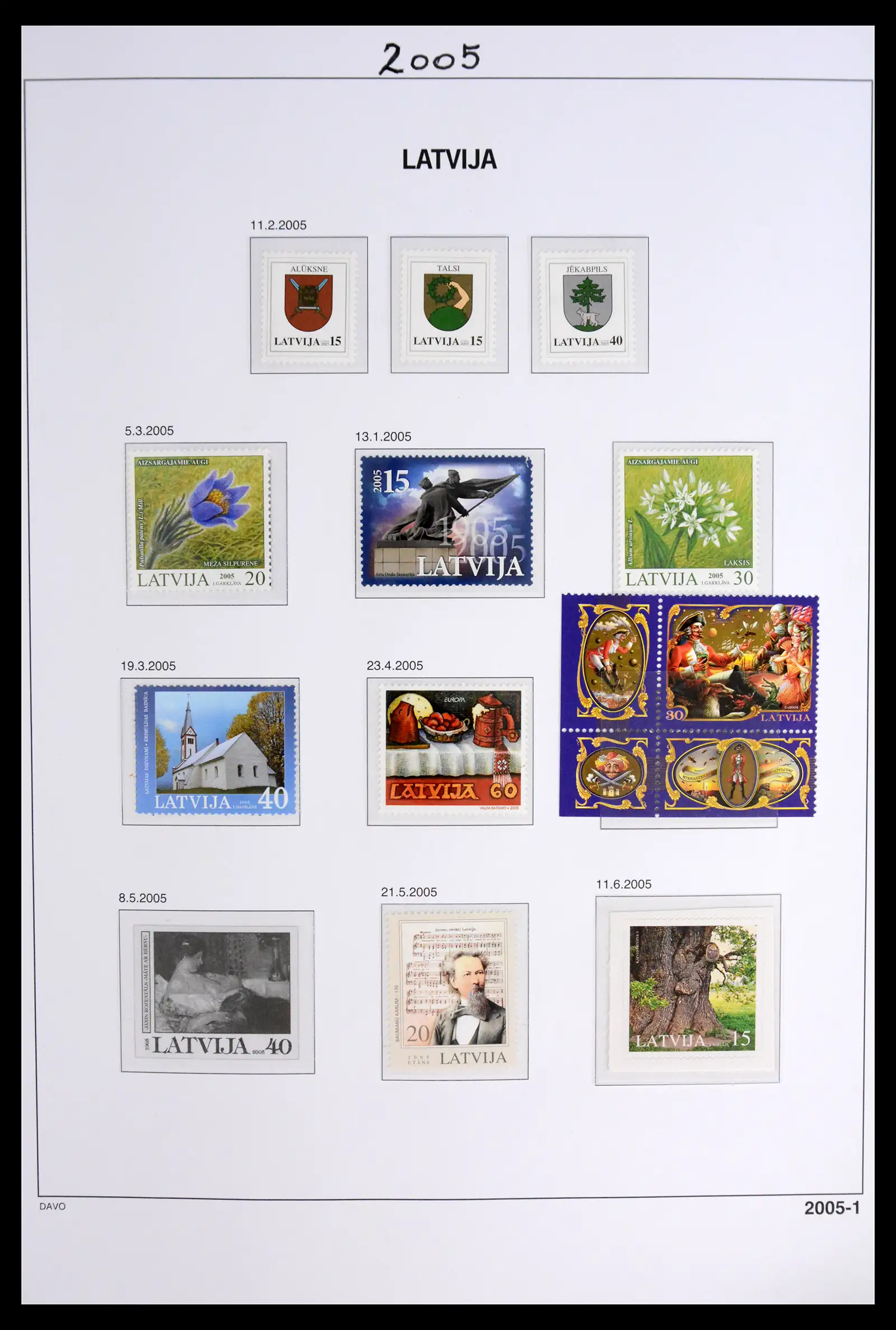 42024 0067 - Postzegelverzameling 42024 Letland 1918-2007.