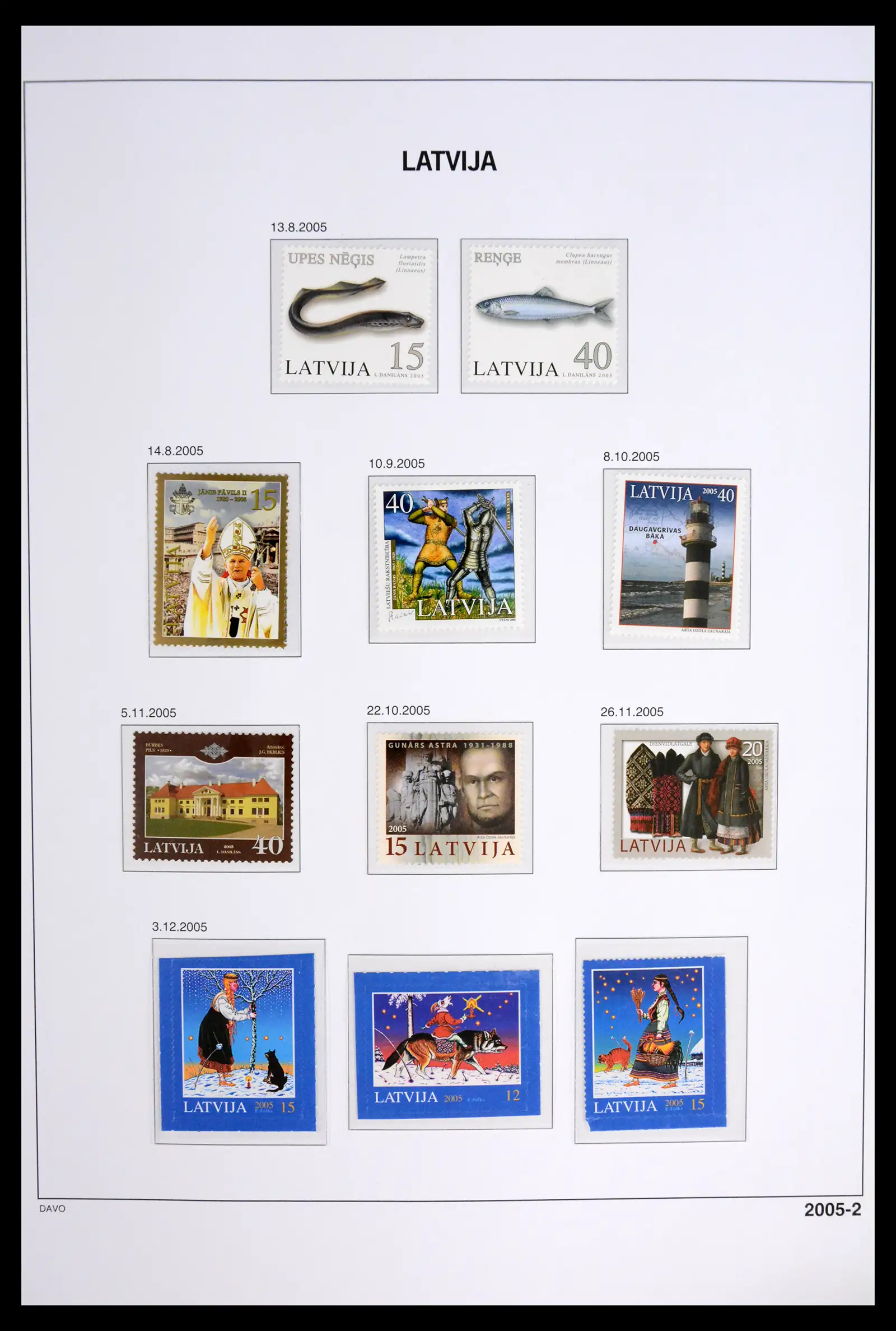 42024 0068 - Postzegelverzameling 42024 Letland 1918-2007.