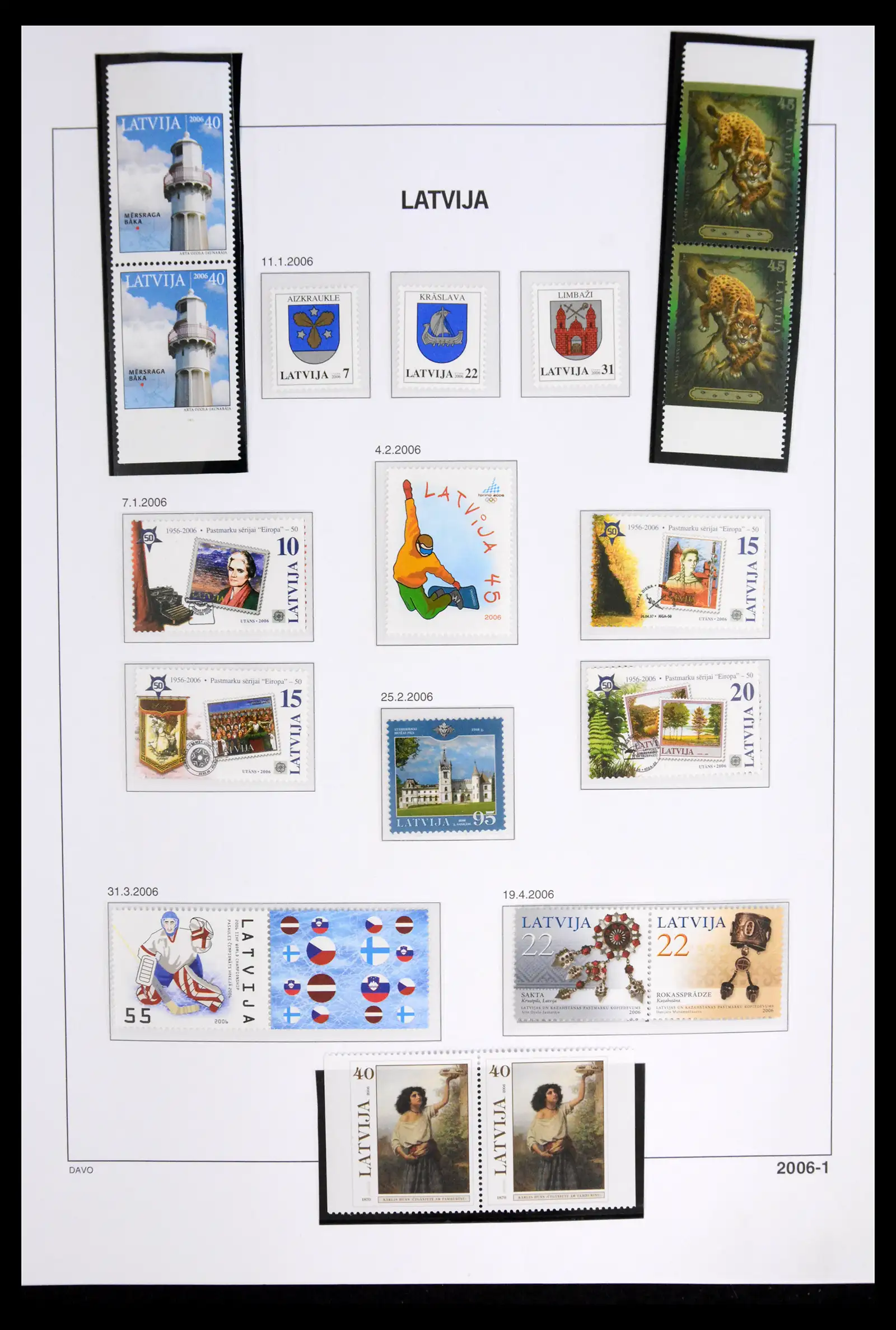 42024 0071 - Postzegelverzameling 42024 Letland 1918-2007.