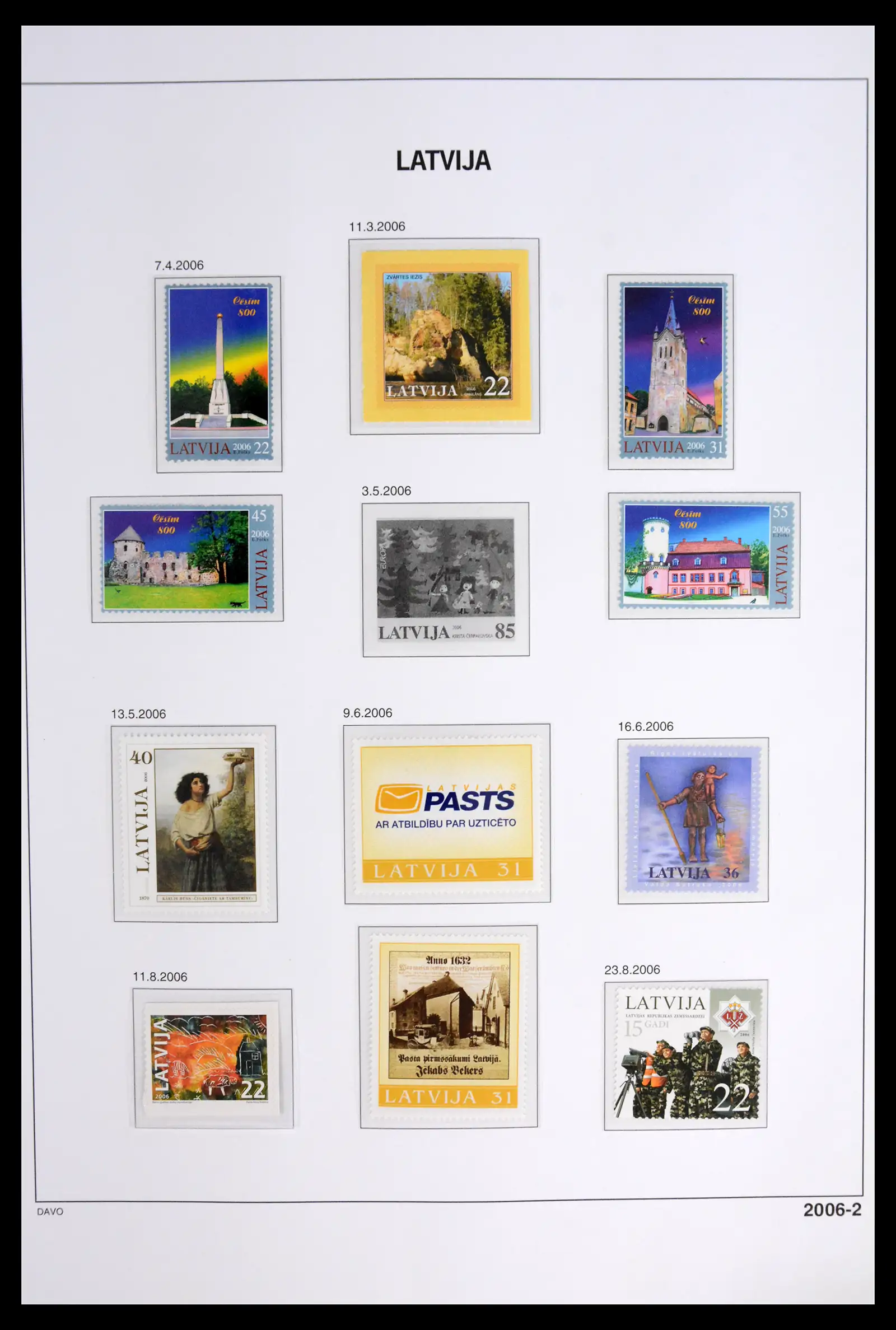42024 0072 - Postzegelverzameling 42024 Letland 1918-2007.