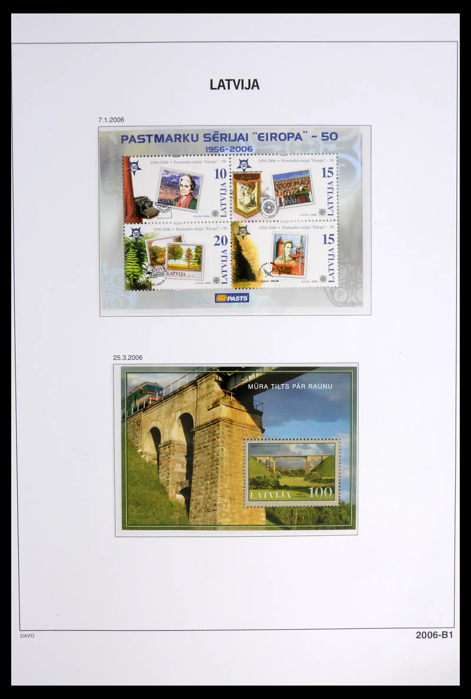 42024 0074 - Postzegelverzameling 42024 Letland 1918-2007.