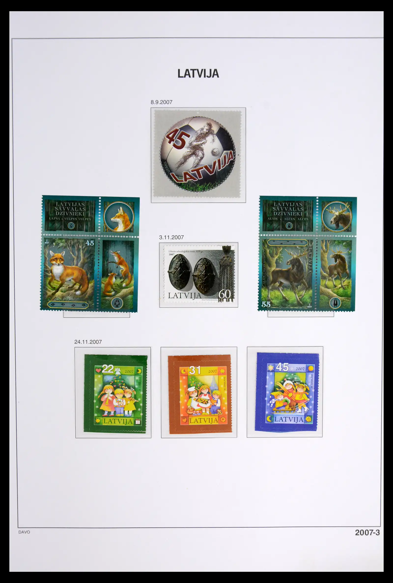 42024 0077 - Postzegelverzameling 42024 Letland 1918-2007.