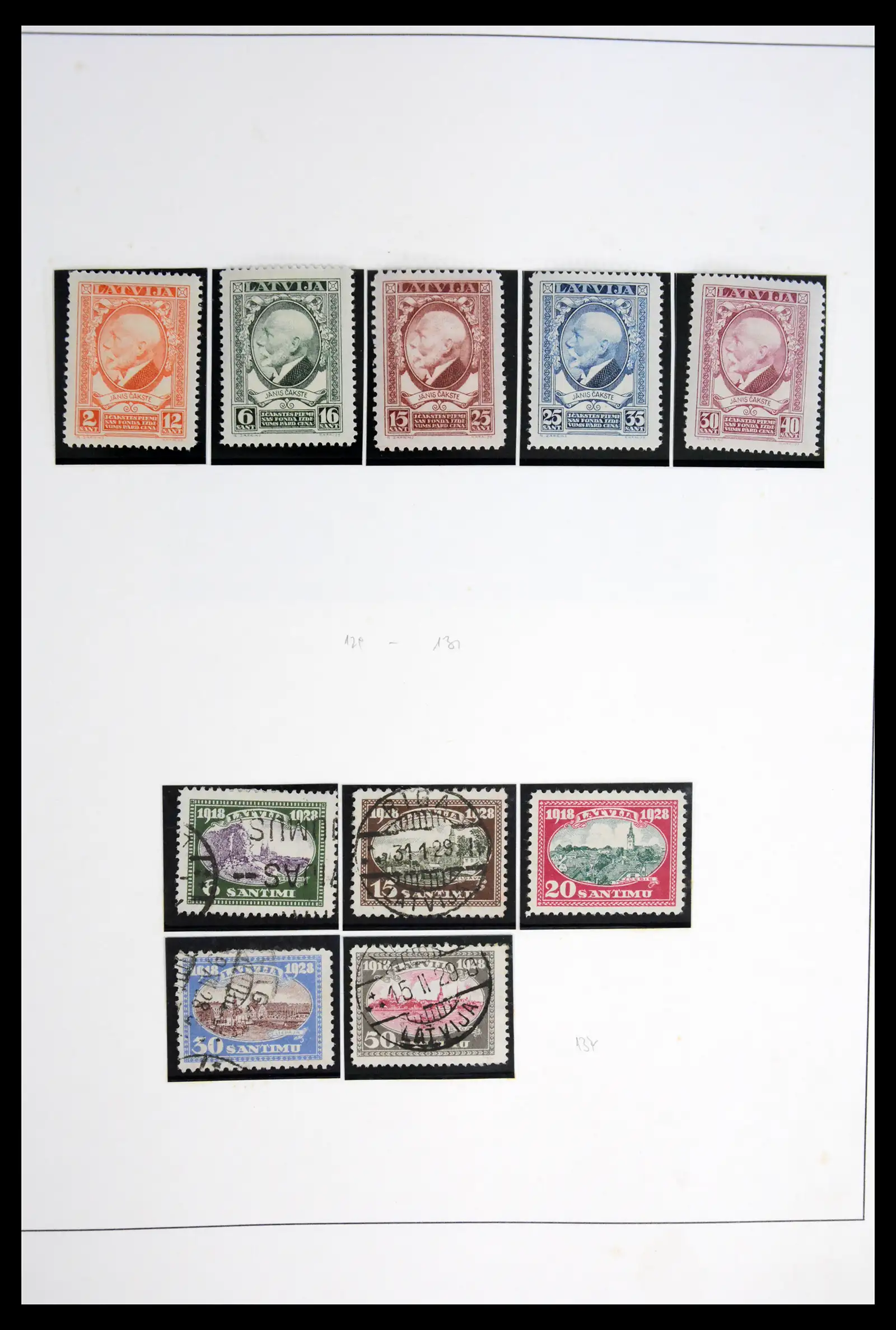 42024 0082 - Postzegelverzameling 42024 Letland 1918-2007.