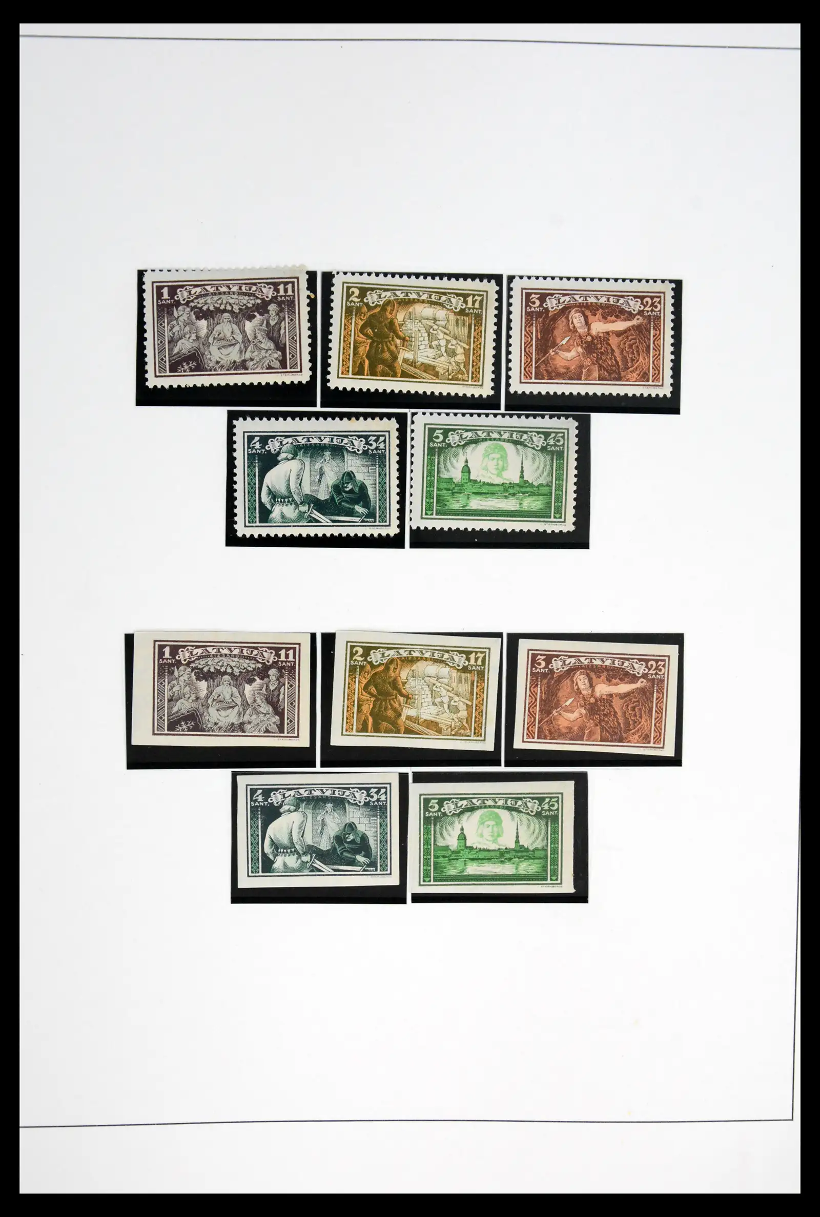 42024 0085 - Postzegelverzameling 42024 Letland 1918-2007.