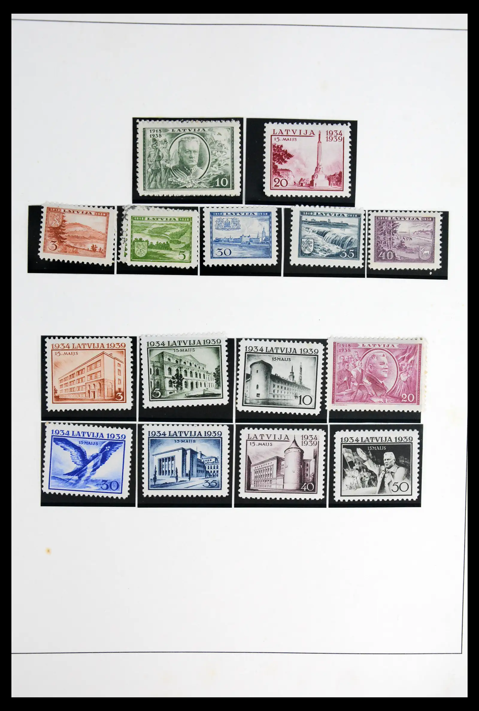 42024 0091 - Postzegelverzameling 42024 Letland 1918-2007.
