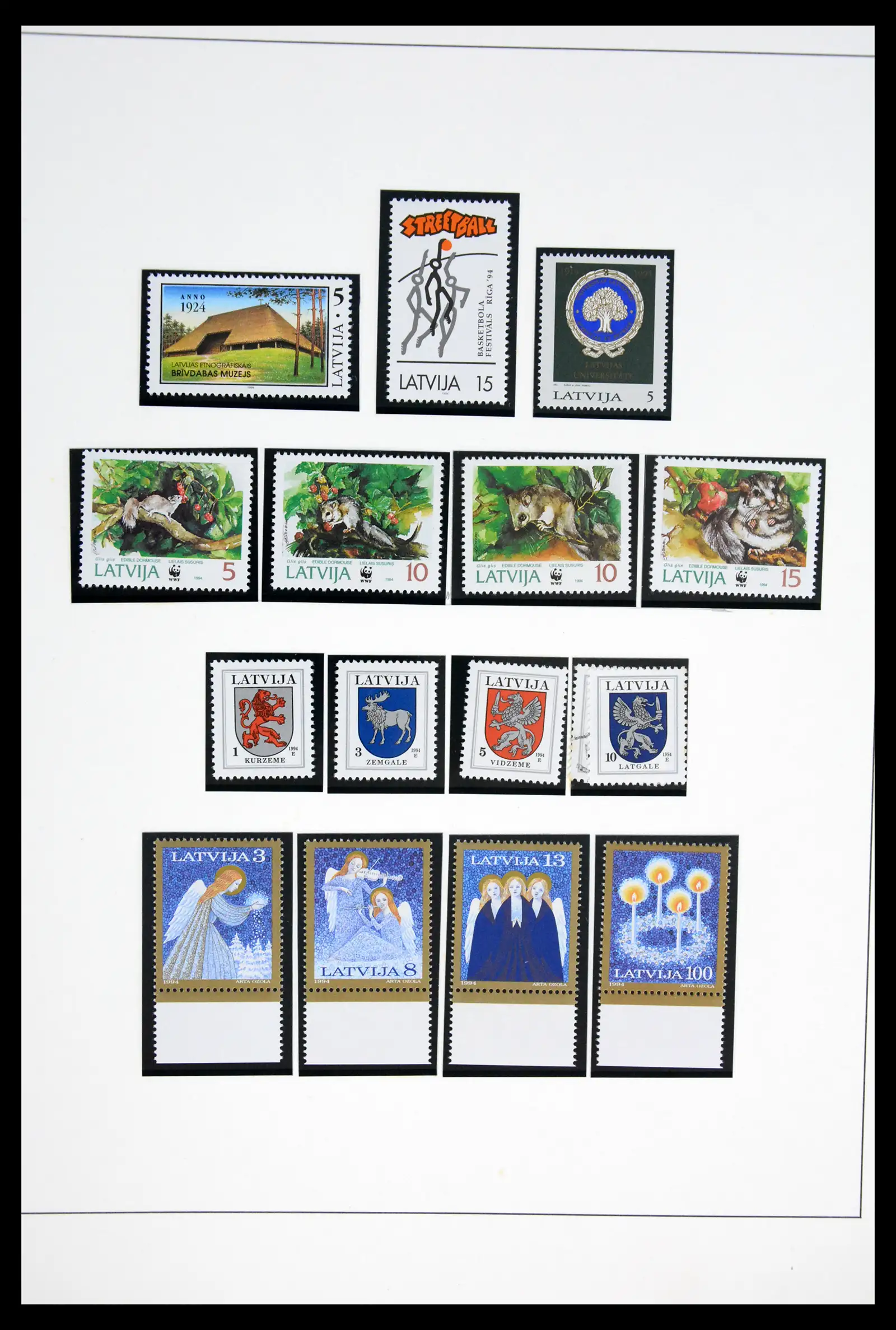 42024 0100 - Postzegelverzameling 42024 Letland 1918-2007.