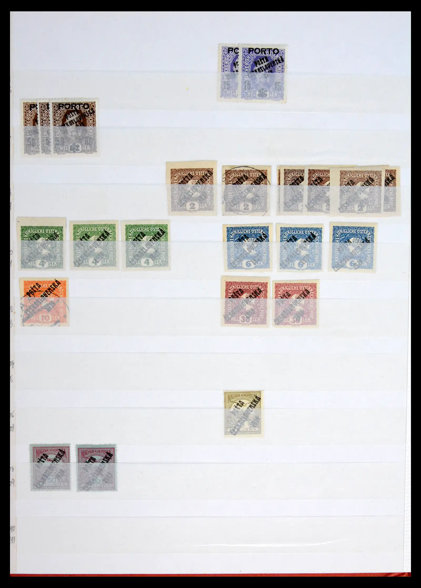 42026 0004 - Postzegelverzameling 42026 Tsjechoslowakije 1919 overdrukken.