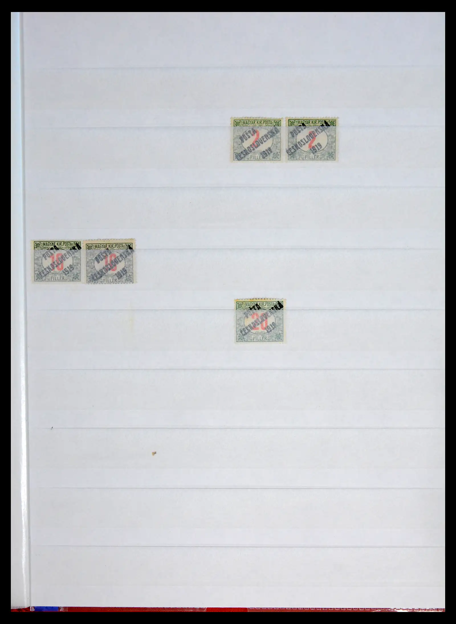 42026 0007 - Postzegelverzameling 42026 Tsjechoslowakije 1919 overdrukken.