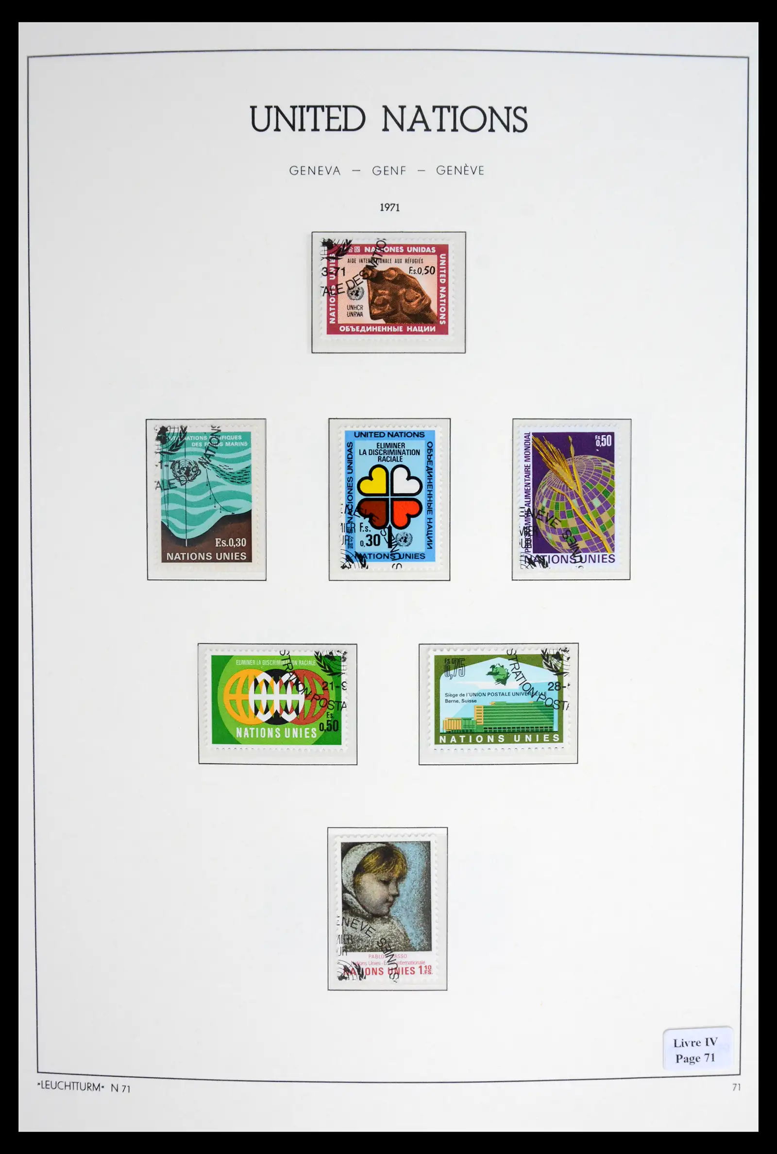 42027 0003 - Stamp collection 42027 United Nations Geneva complete used 1969-2024!!