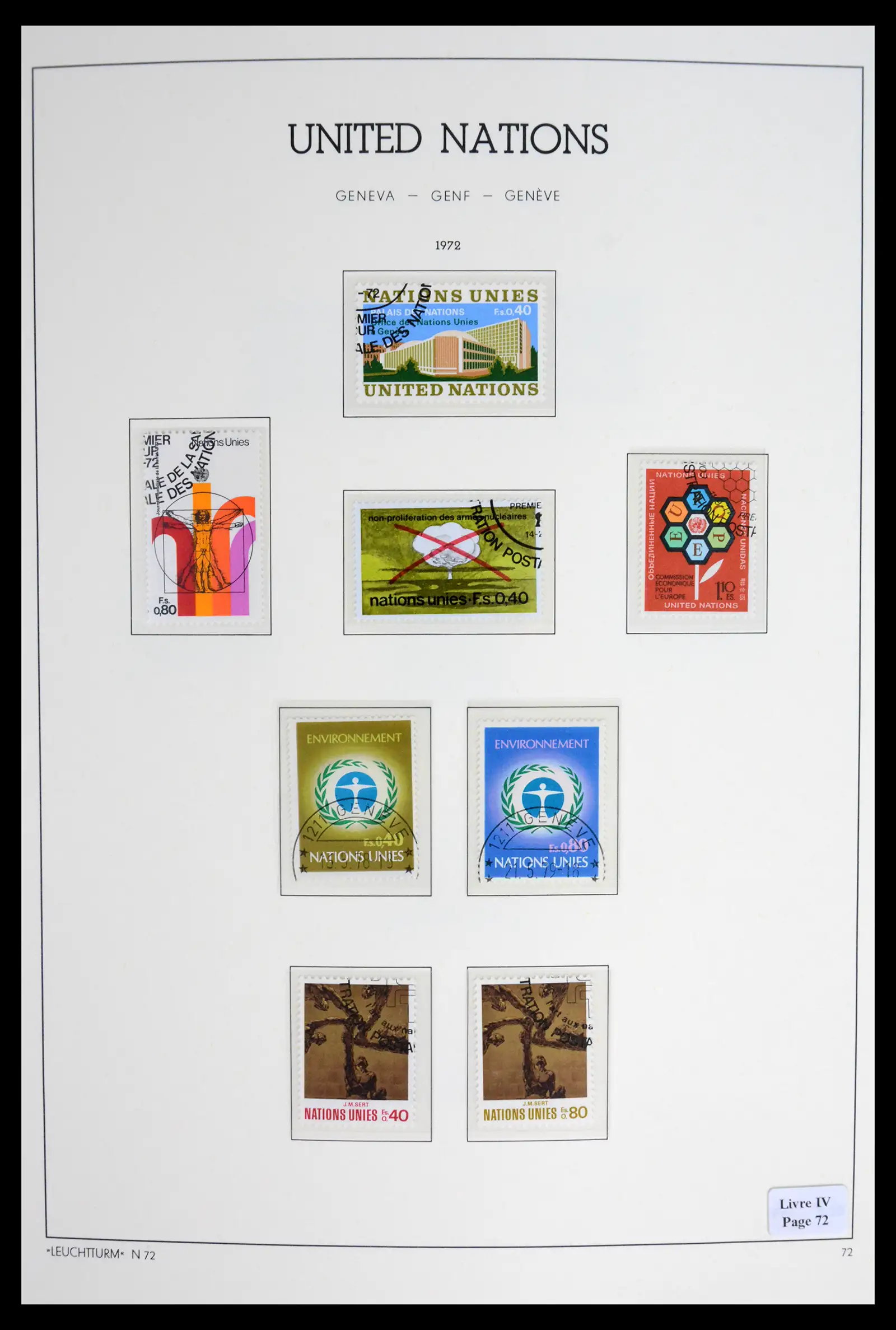 42027 0004 - Stamp collection 42027 United Nations Geneva complete used 1969-2024!!