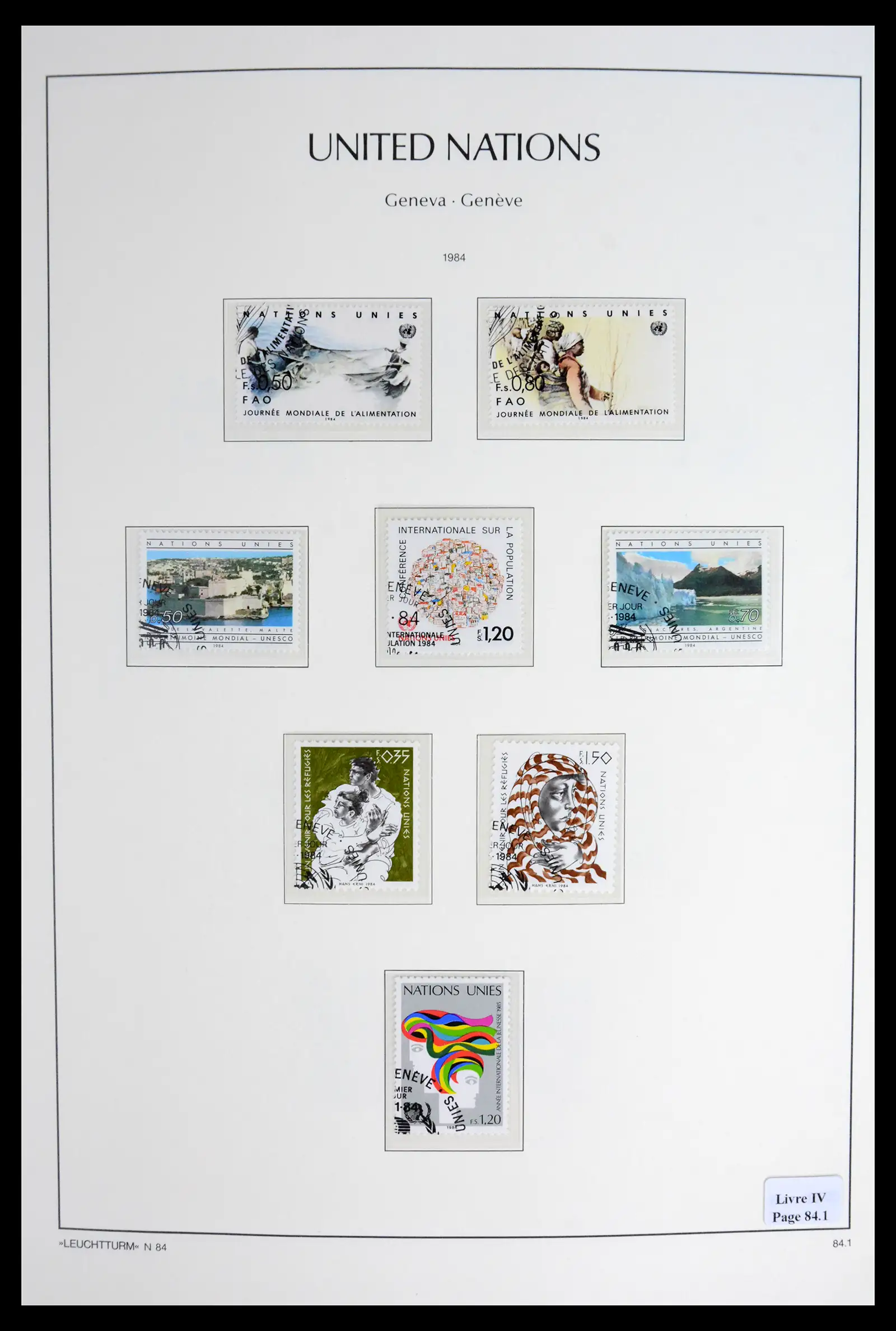 42027 0018 - Stamp collection 42027 United Nations Geneva complete used 1969-2024!!