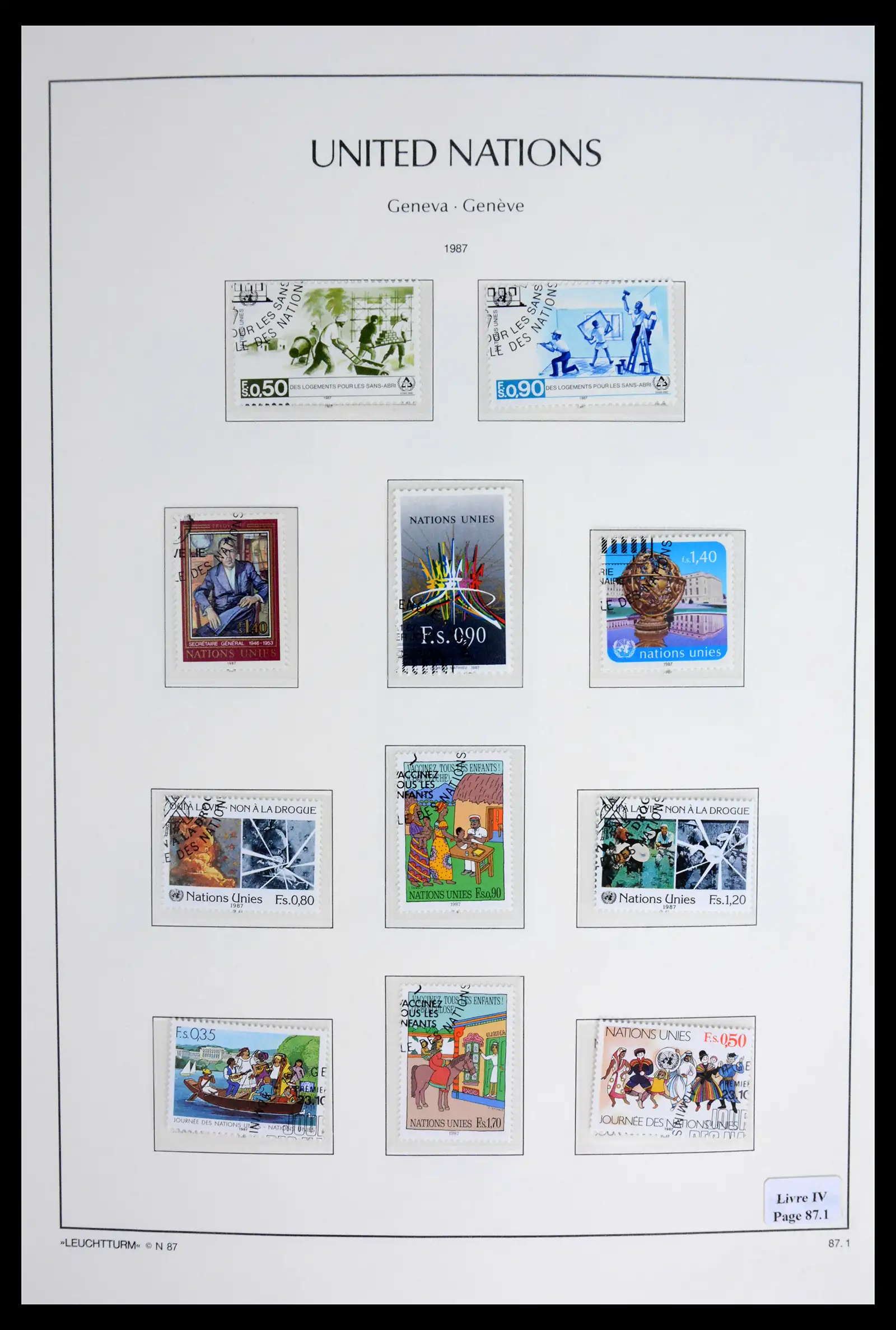 42027 0022 - Stamp collection 42027 United Nations Geneva complete used 1969-2024!!